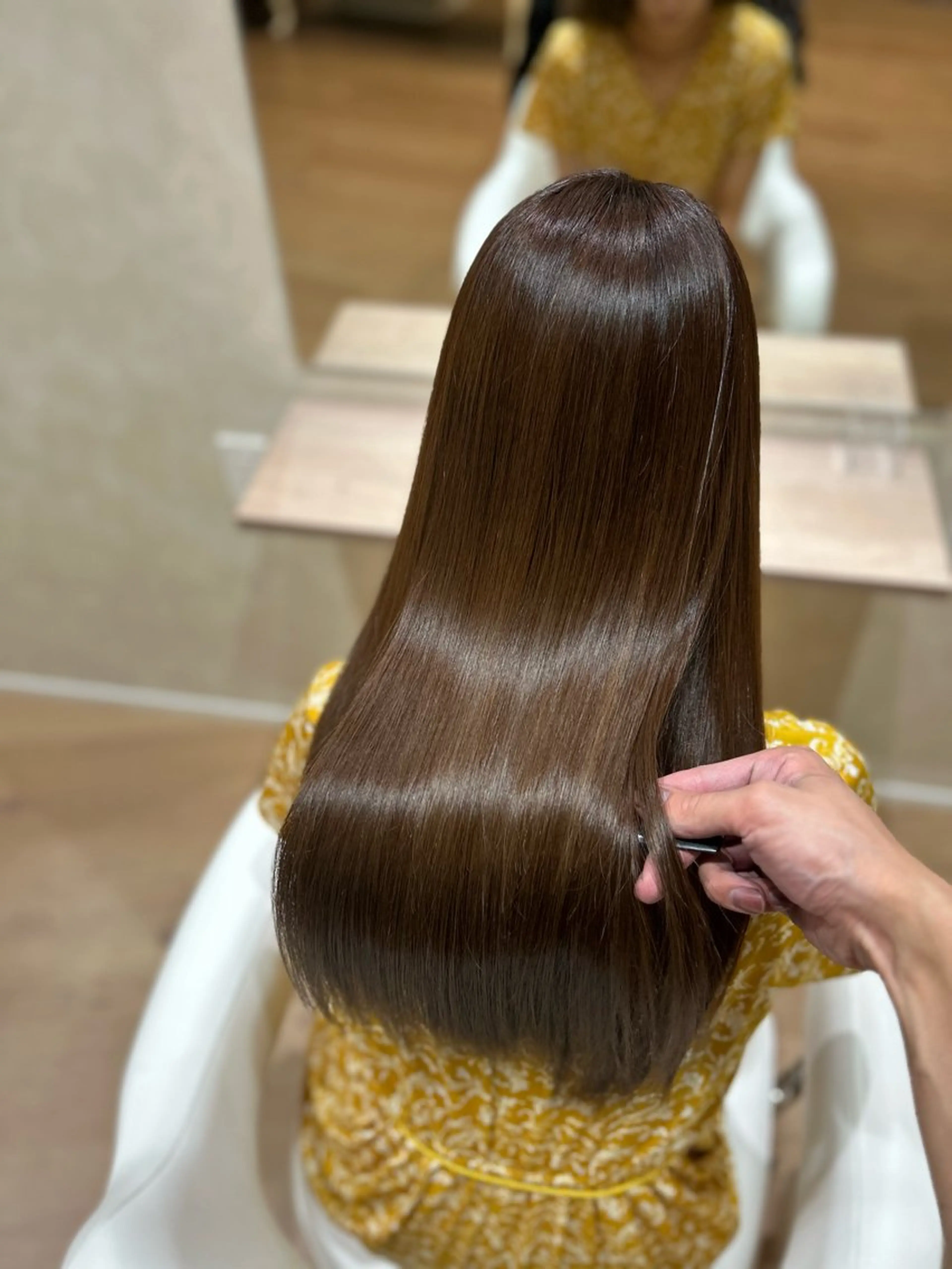 ロング ヘアカラー トリートメント 阿倍野/髪質改善 /縮毛矯正/坪田幸広のヘアスタイル