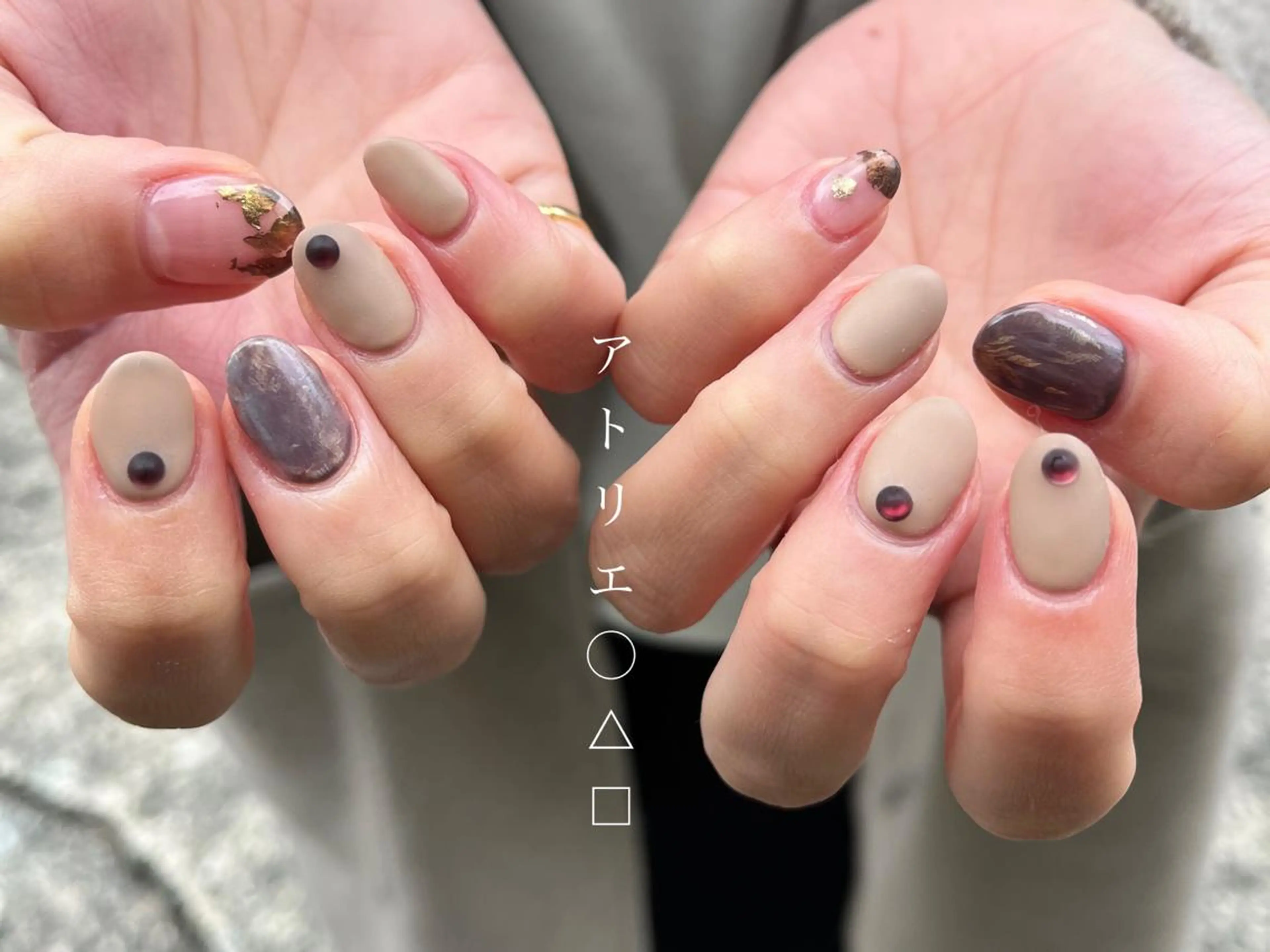ネイル オフィスネイル ハンドネイル アトリエ ○△□のネイルデザイン
