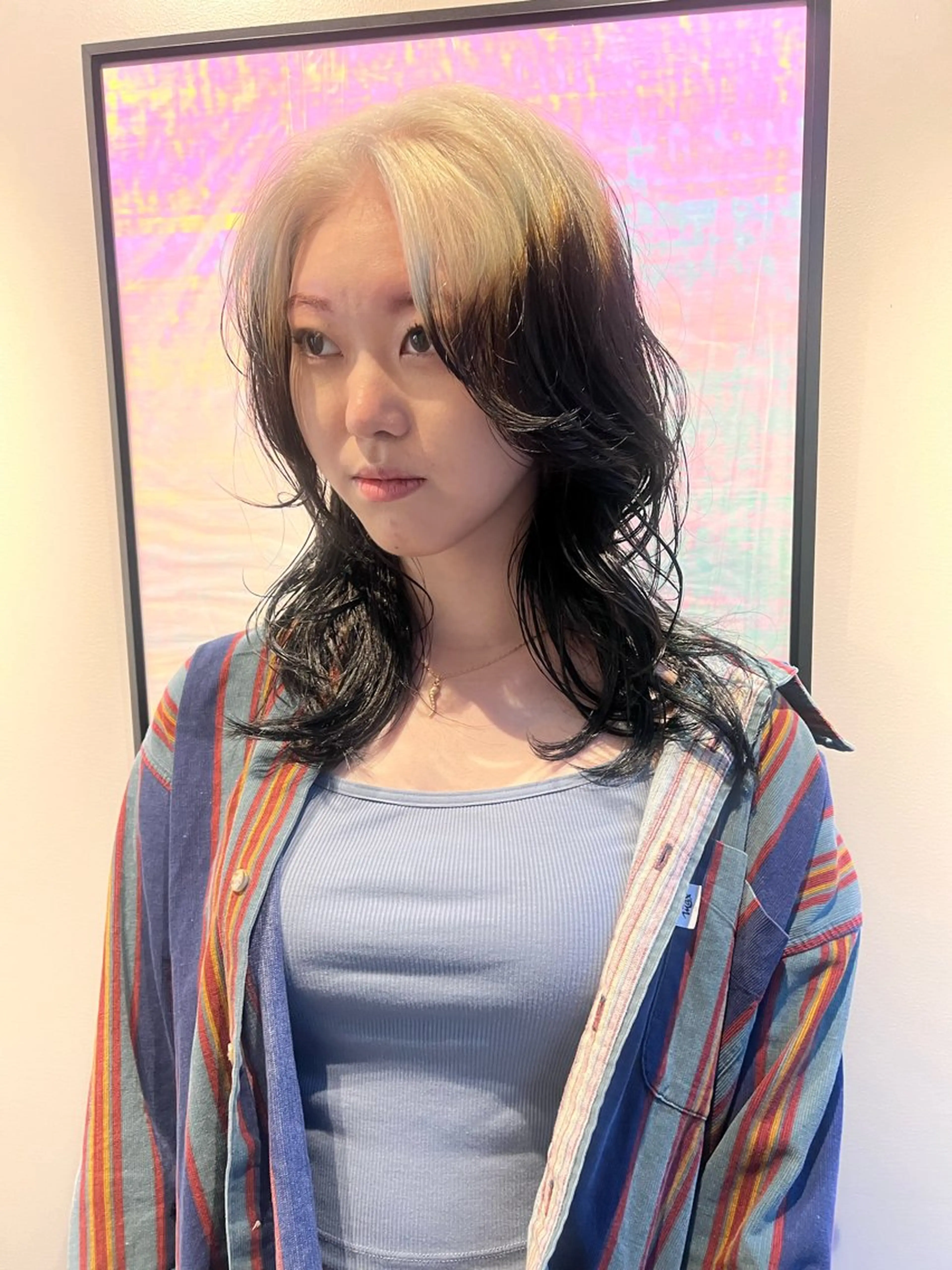 ミディアム カラー カット ヘアカラー haco＋所属・圧倒的デザイン力 店長🎨RENAのヘアスタイル