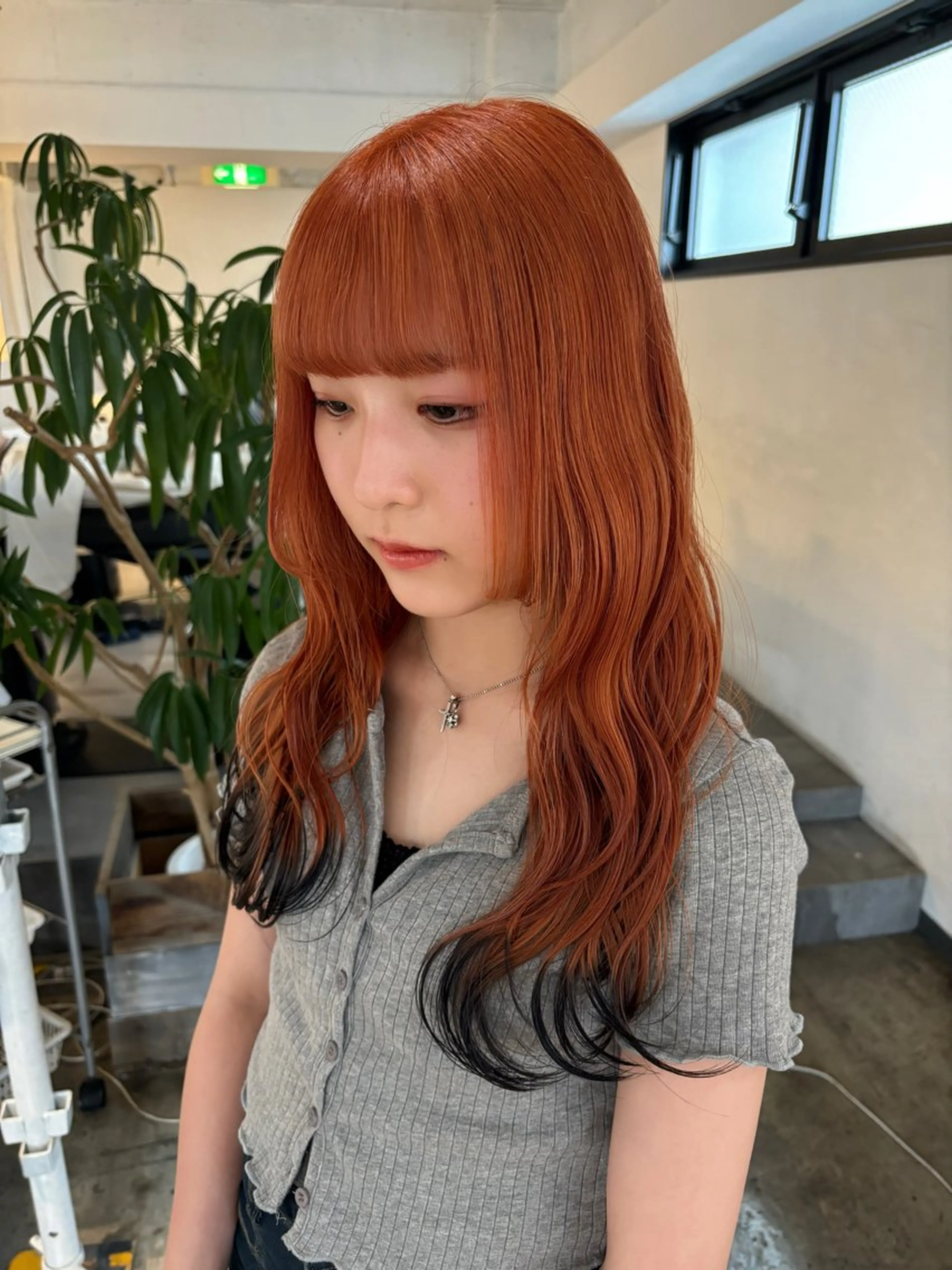 ロング カラー ブリーチ ケアブリーチ ケアカラー デザインカラー ダブルカラー ヘアカラー トリートメント 暖色カラー🍒 ケアブリーチ/akiのヘアスタイル