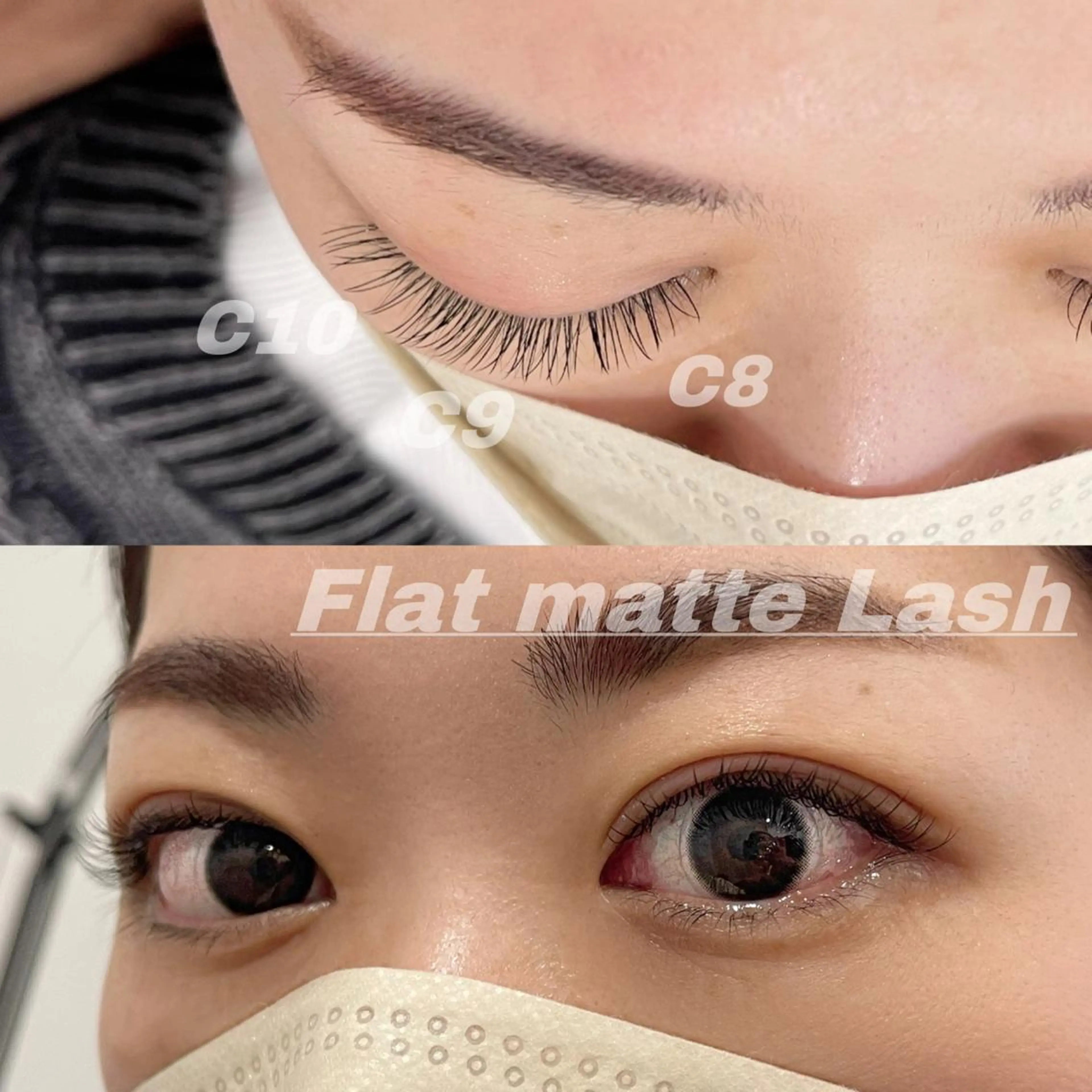 マツエク・マツパ Cカール フラットラッシュ 目尻長め マツエク Eye ELSA lash栄店の眉毛・アイブロウイメージ