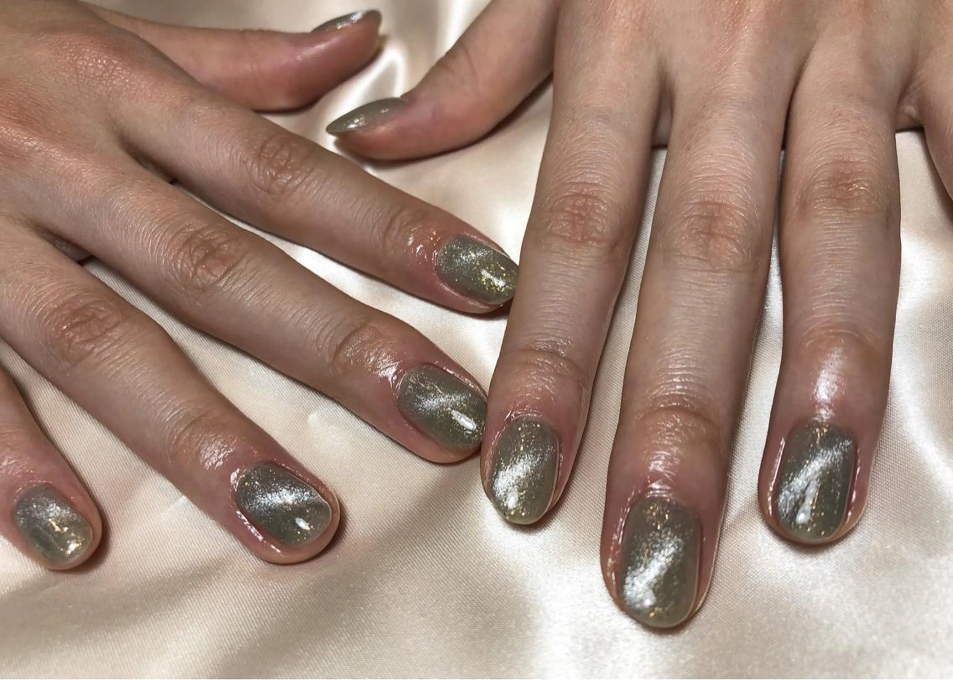 ネイル マグネットネイル ハンドネイル ☽ ☾のネイルデザイン