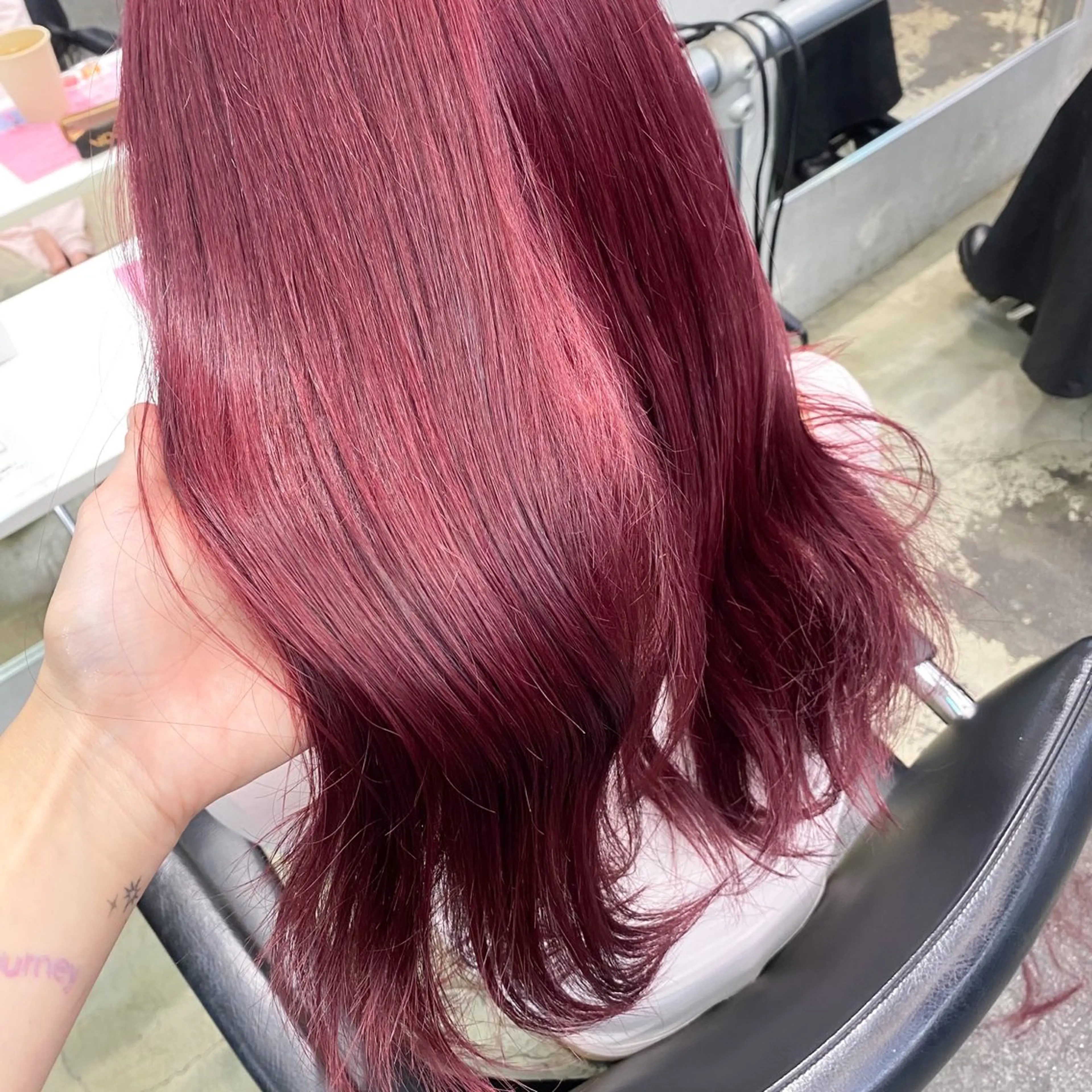 セミロング カラー ヘアアレンジ 💗💗韓国レイヤー yu-ki💗💗のヘアスタイル