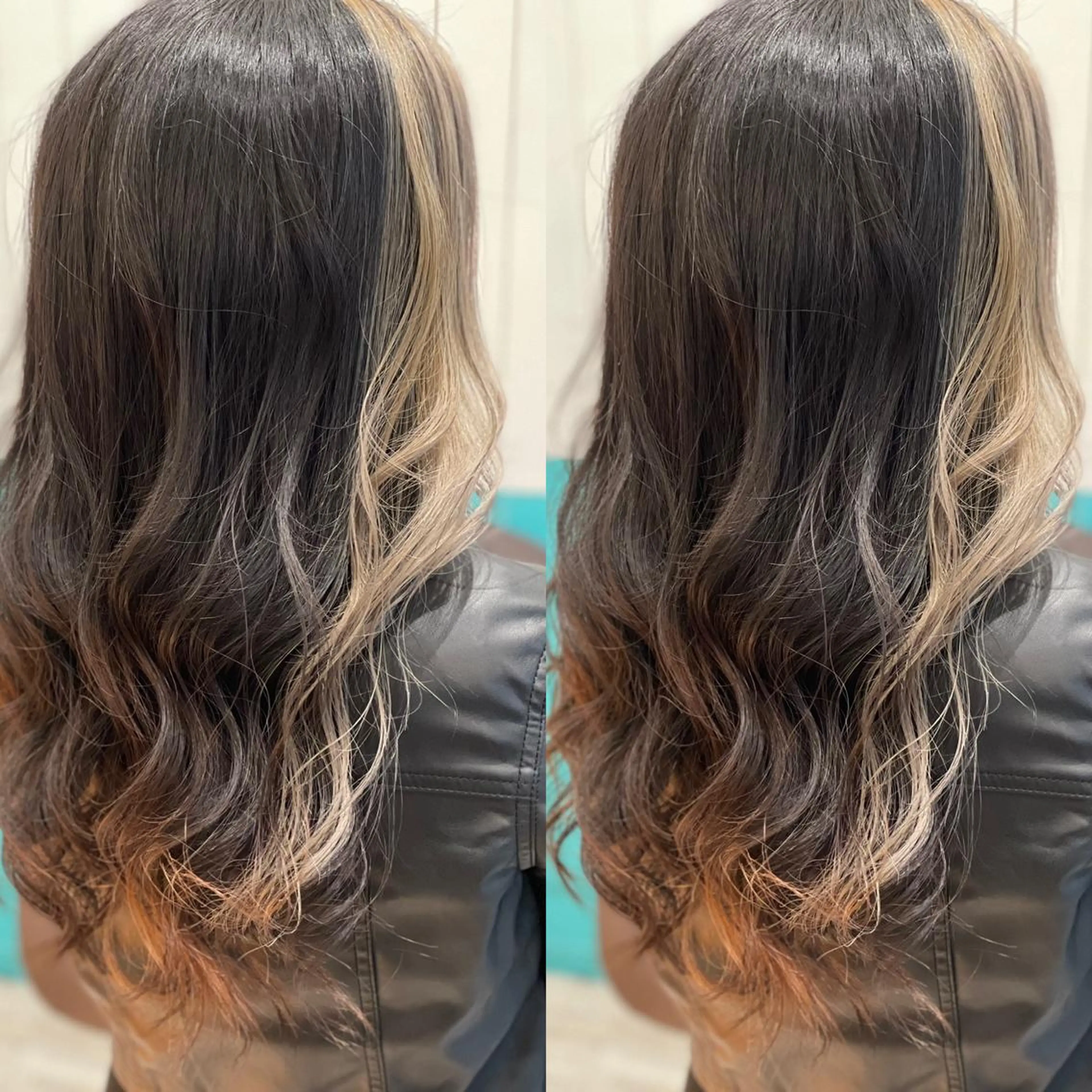 ロング カラー ミストバング  フェイスフレーミング グレージュ ハイトーンカラー ミルクティーグレージュ Snaly カラー特化ページのヘアスタイル