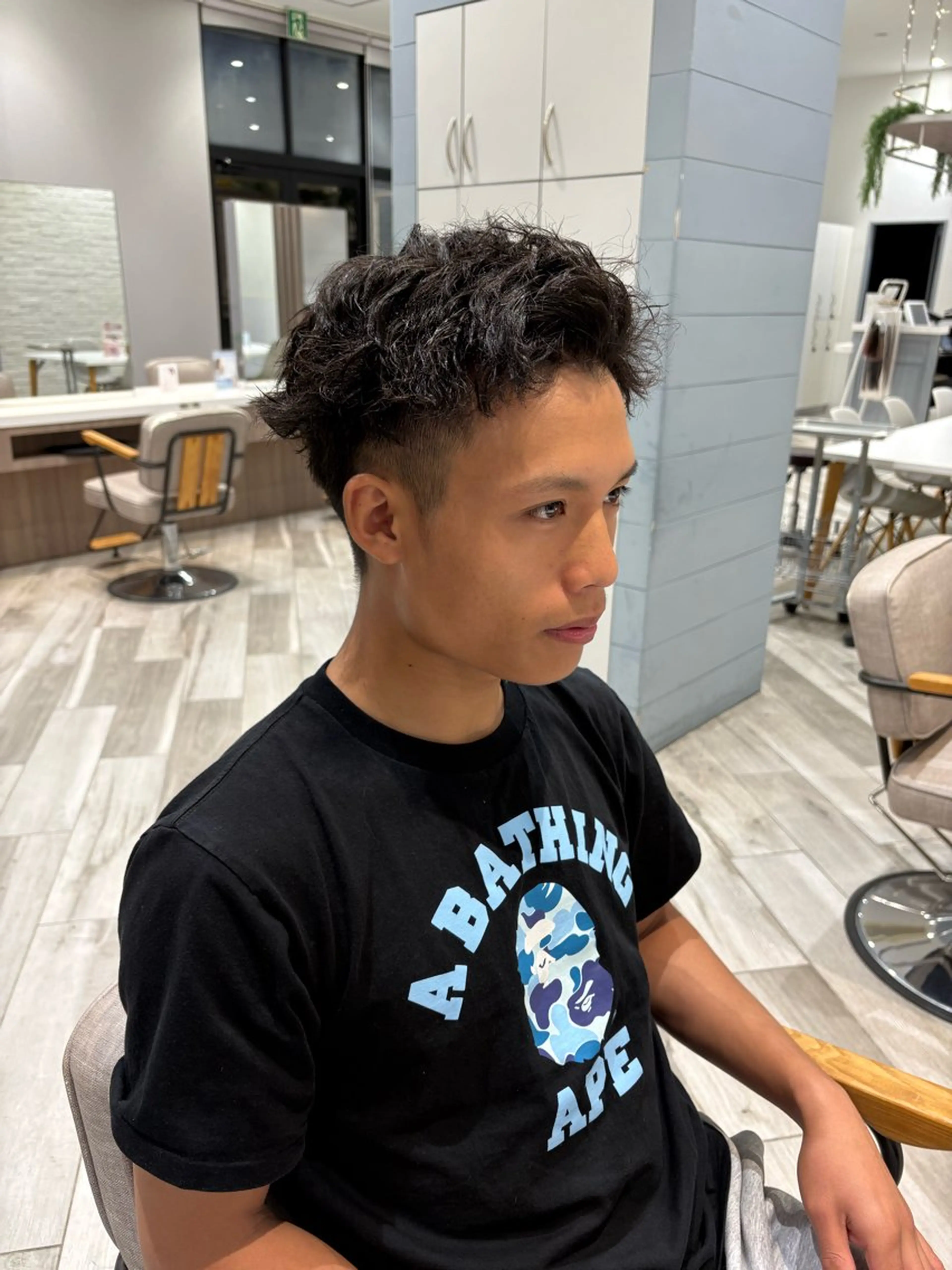 メンズカットパーマの写真