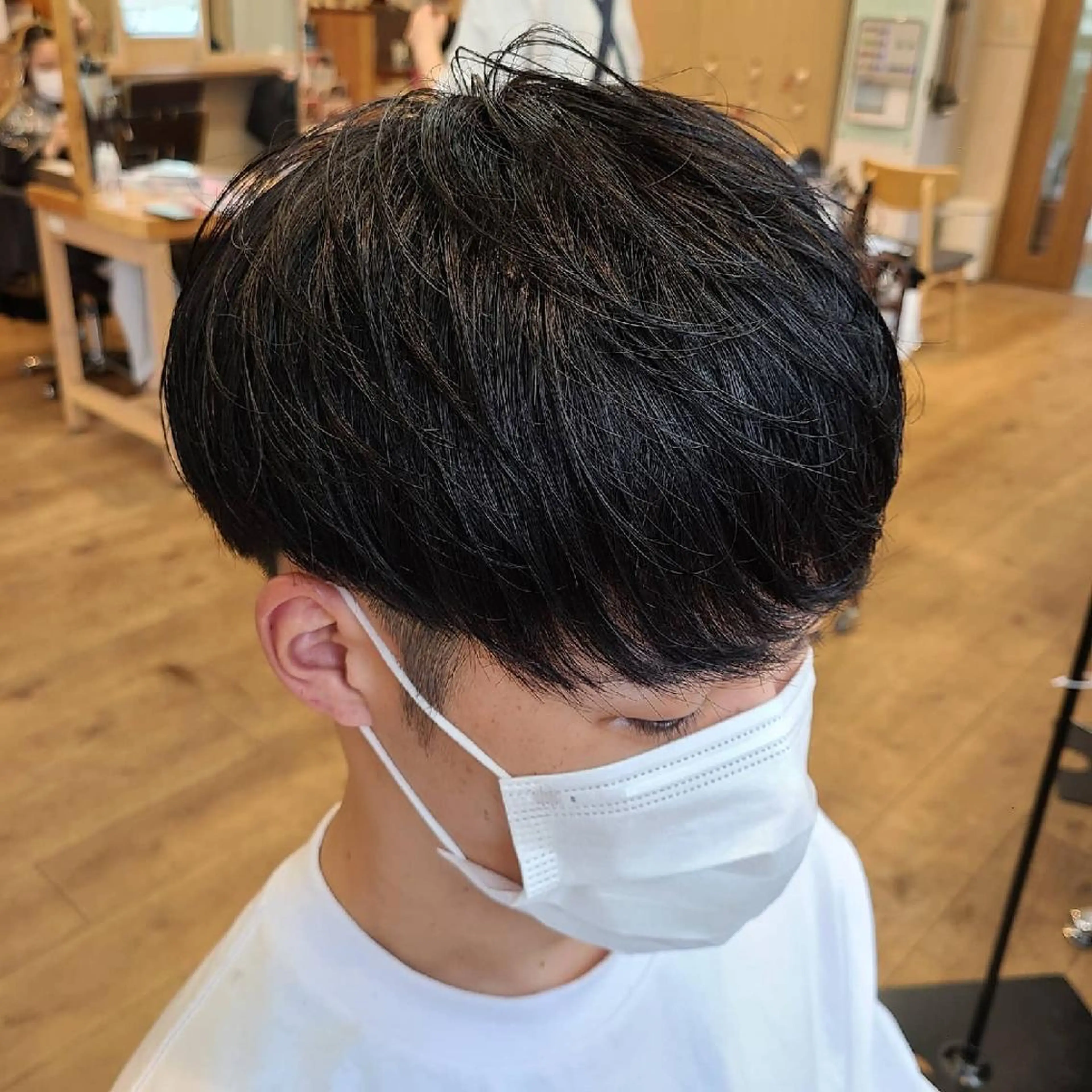 メンズ ショート カラー マッシュ 黒髪 グレーブラック カット ヘアカラー トリートメント 【ネウィ天王寺 】seiyaのヘアスタイル