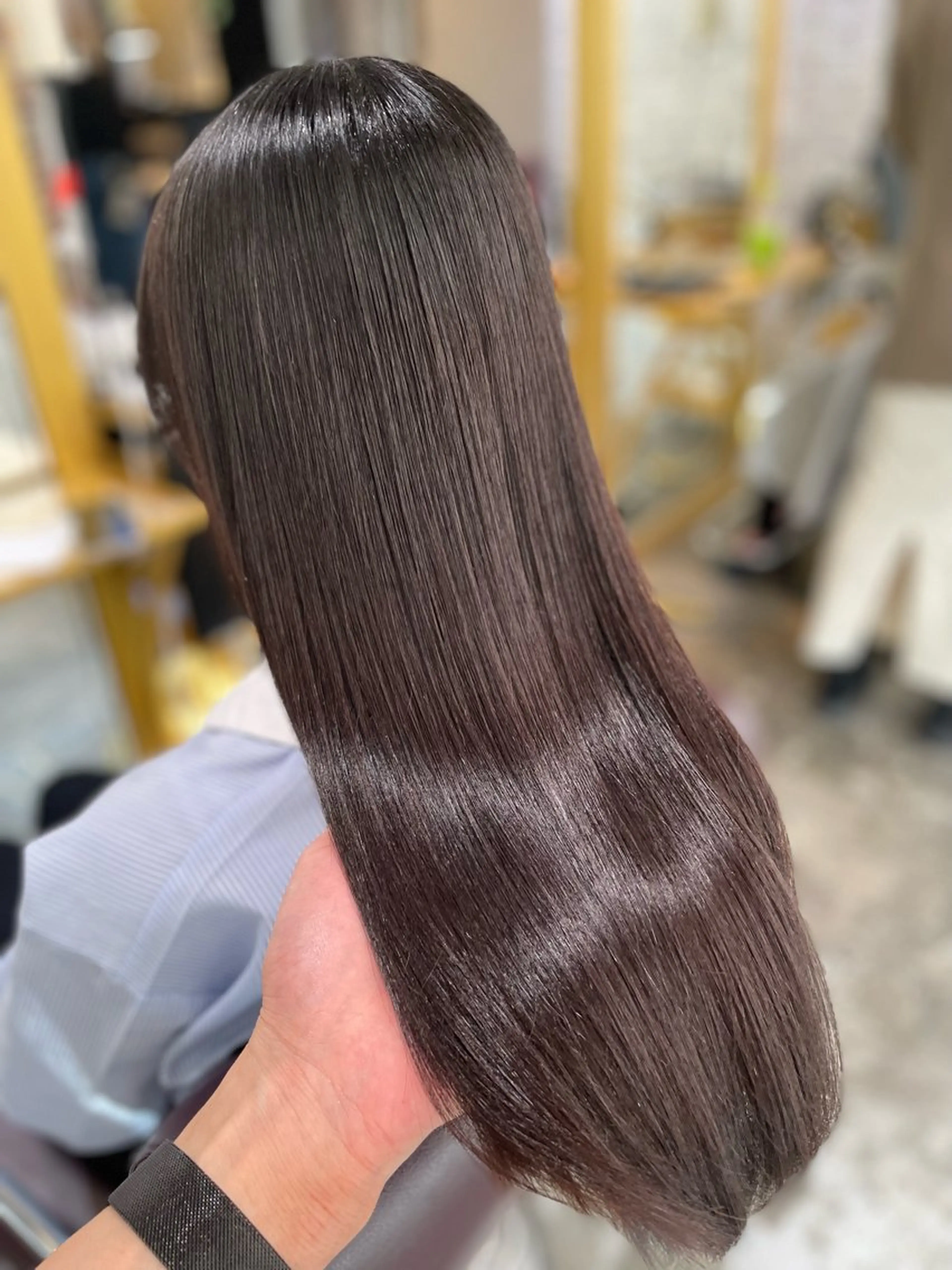 セミロング カット 縮毛矯正 トリートメント 心斎橋/縮毛矯正/ 髪質改善　吉見勇亮のヘアスタイル