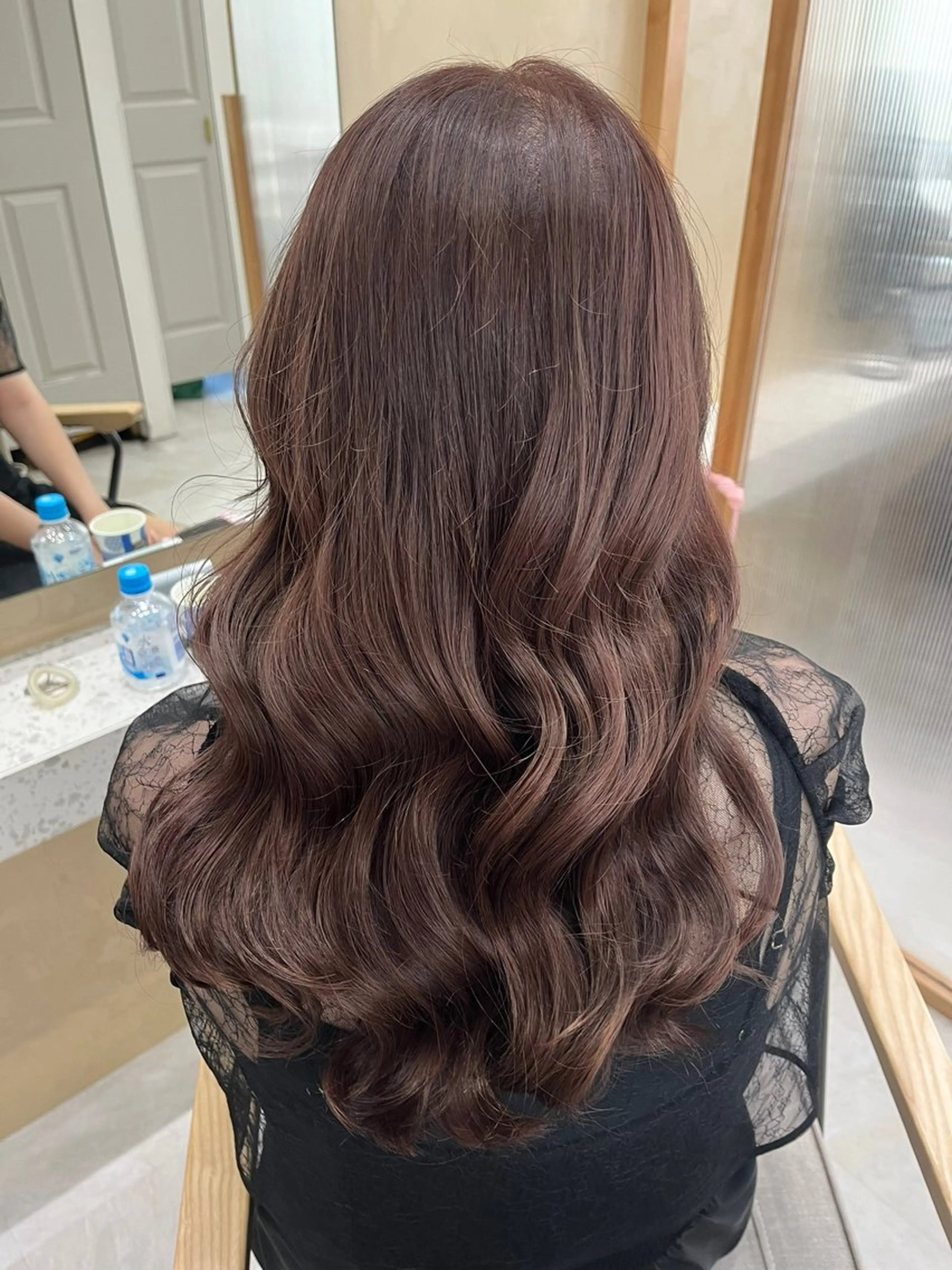 ロング カラー ヘアアレンジ 🥀暖色韓国ヘア💕 保科侑花のヘアスタイル