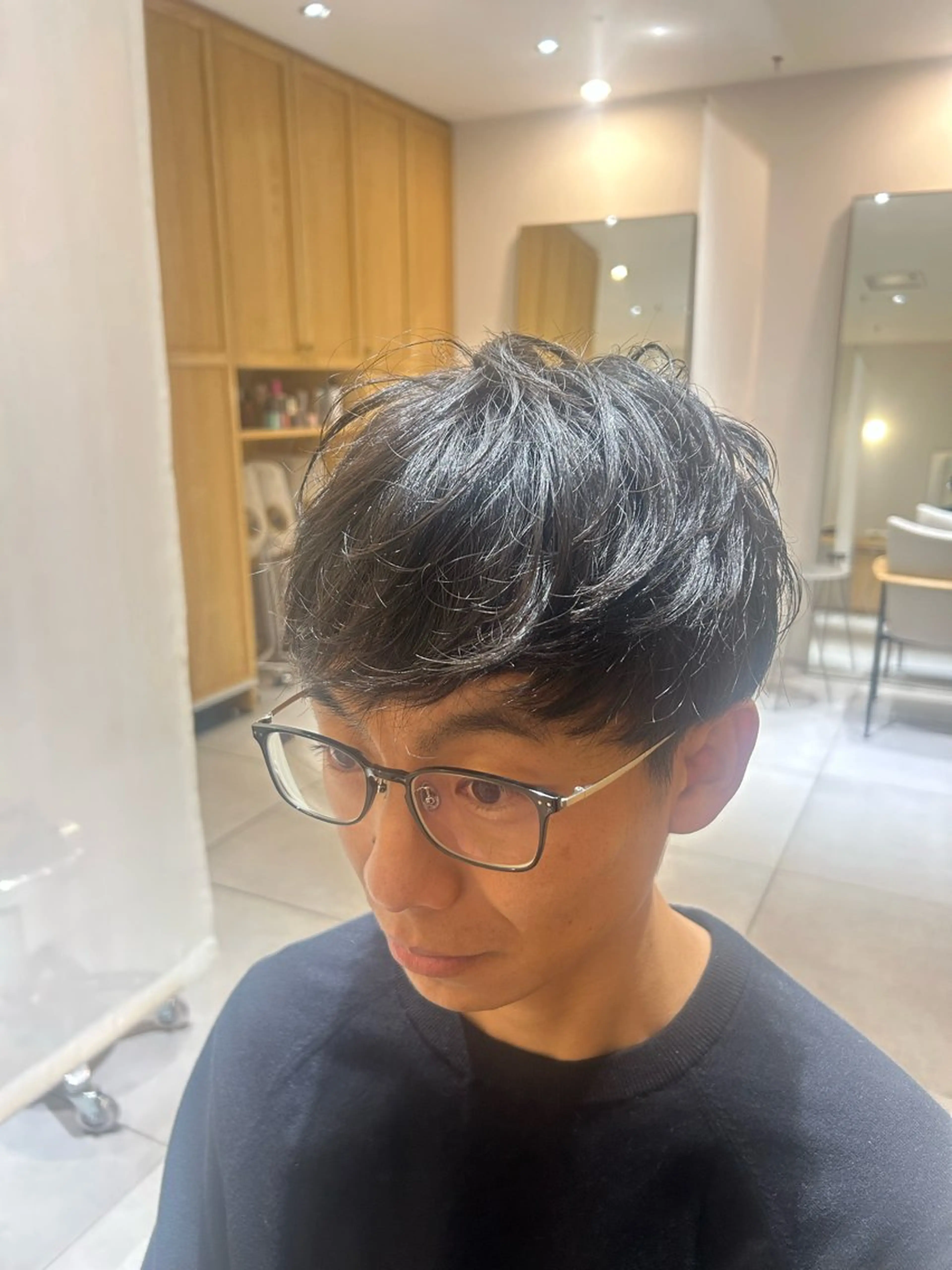 メンズ マッシュ カット ヘッドスパ three.北浜所属・前竹 那生のヘアスタイル