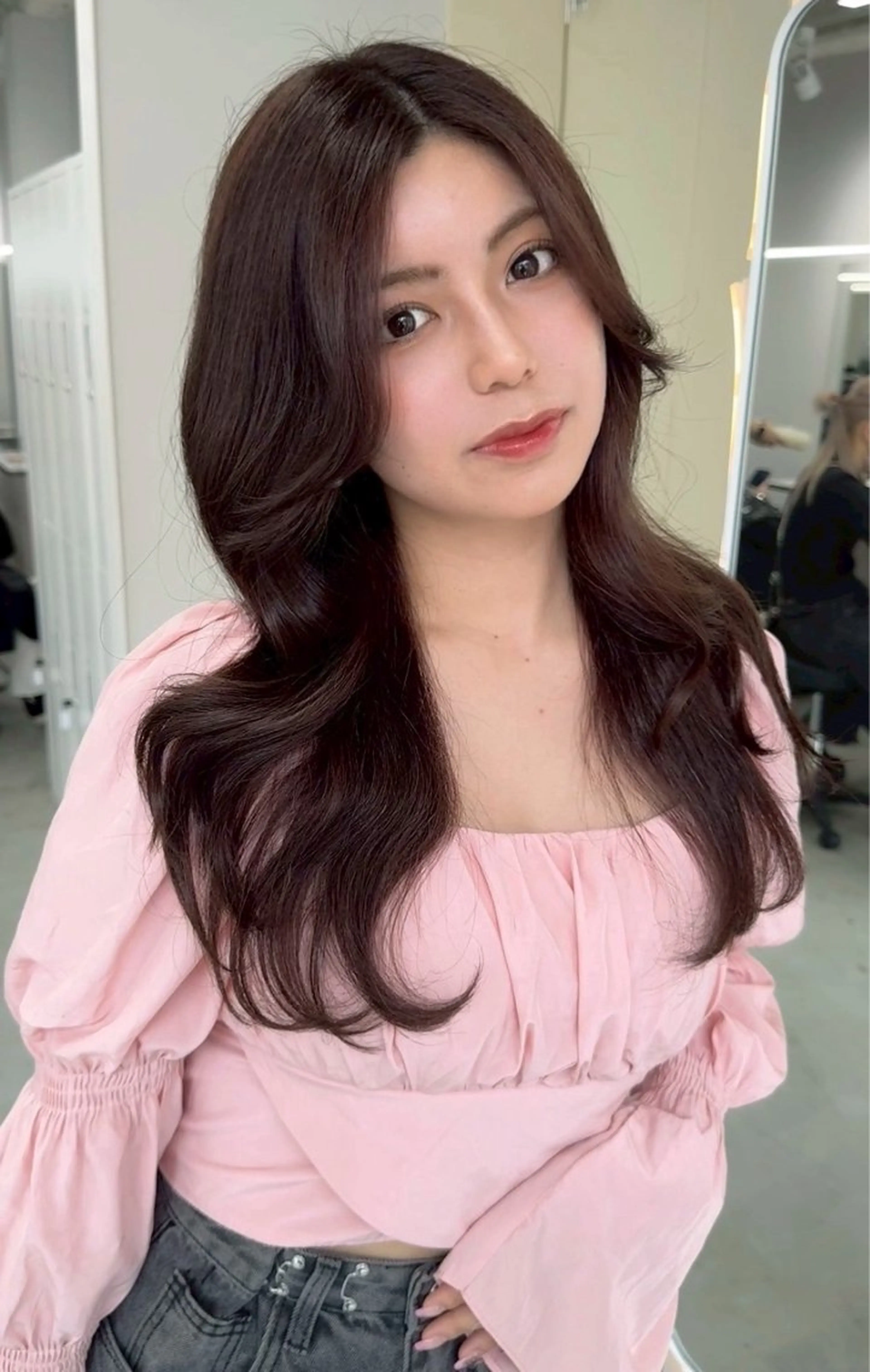 ロング カラー カット ヘアカラー Gisel エリナのヘアスタイル