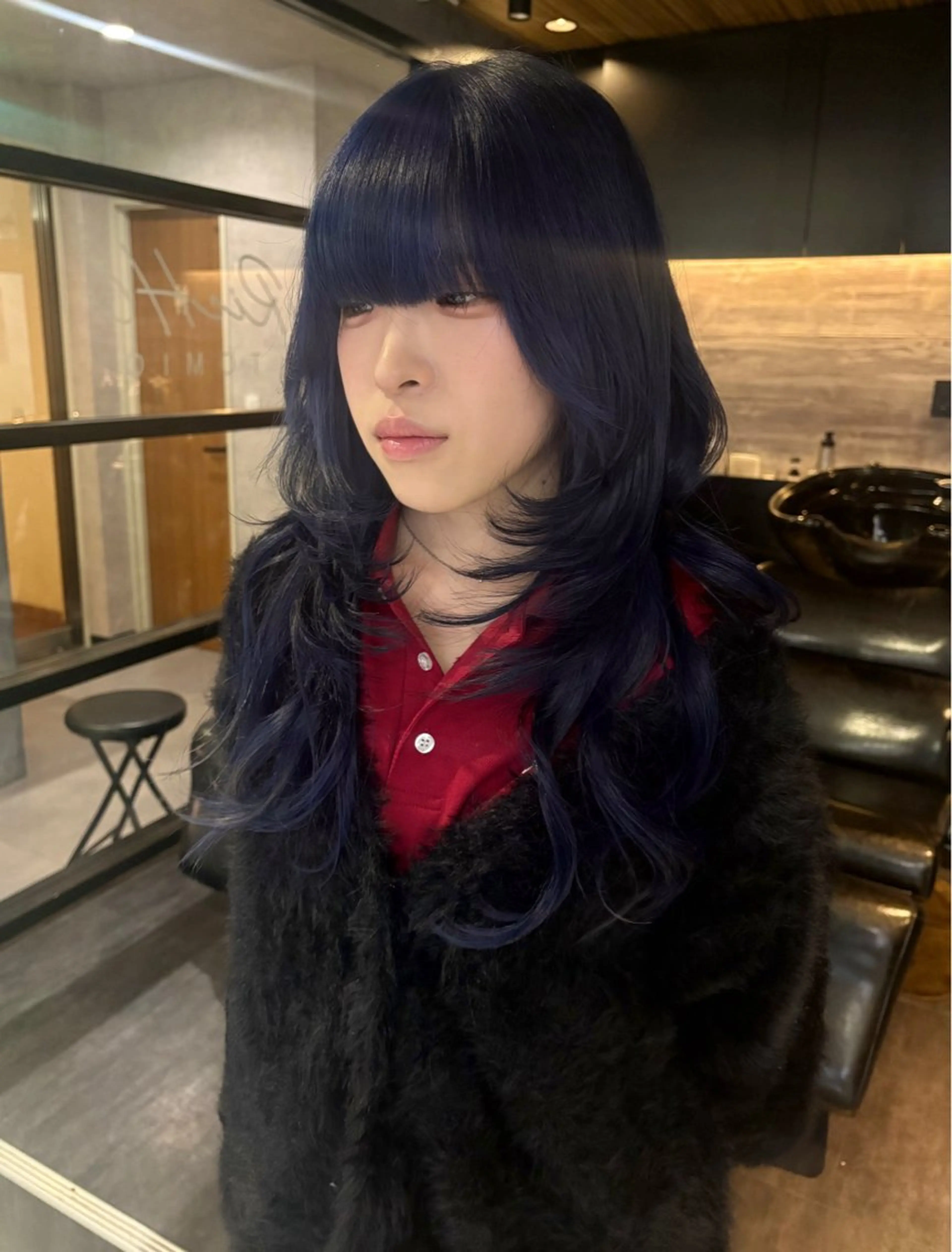 ロング カット ヘアカラー レイヤーカット/韓国 /艶髪/ダブルカラーのヘアスタイル