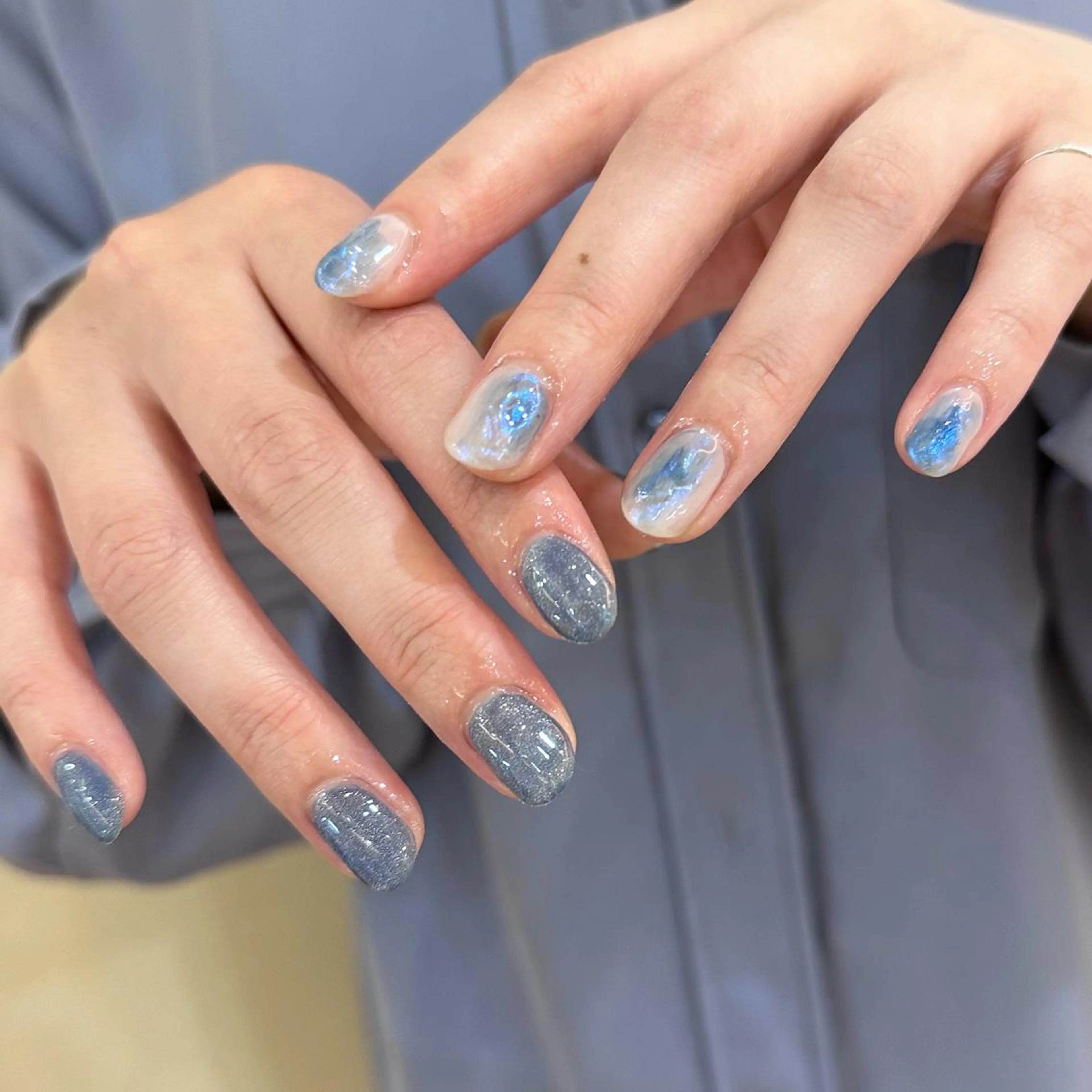 ネイル 𝕄𝕚𝕪𝕦🤍 自由が丘⌇パラジェルのネイルデザイン