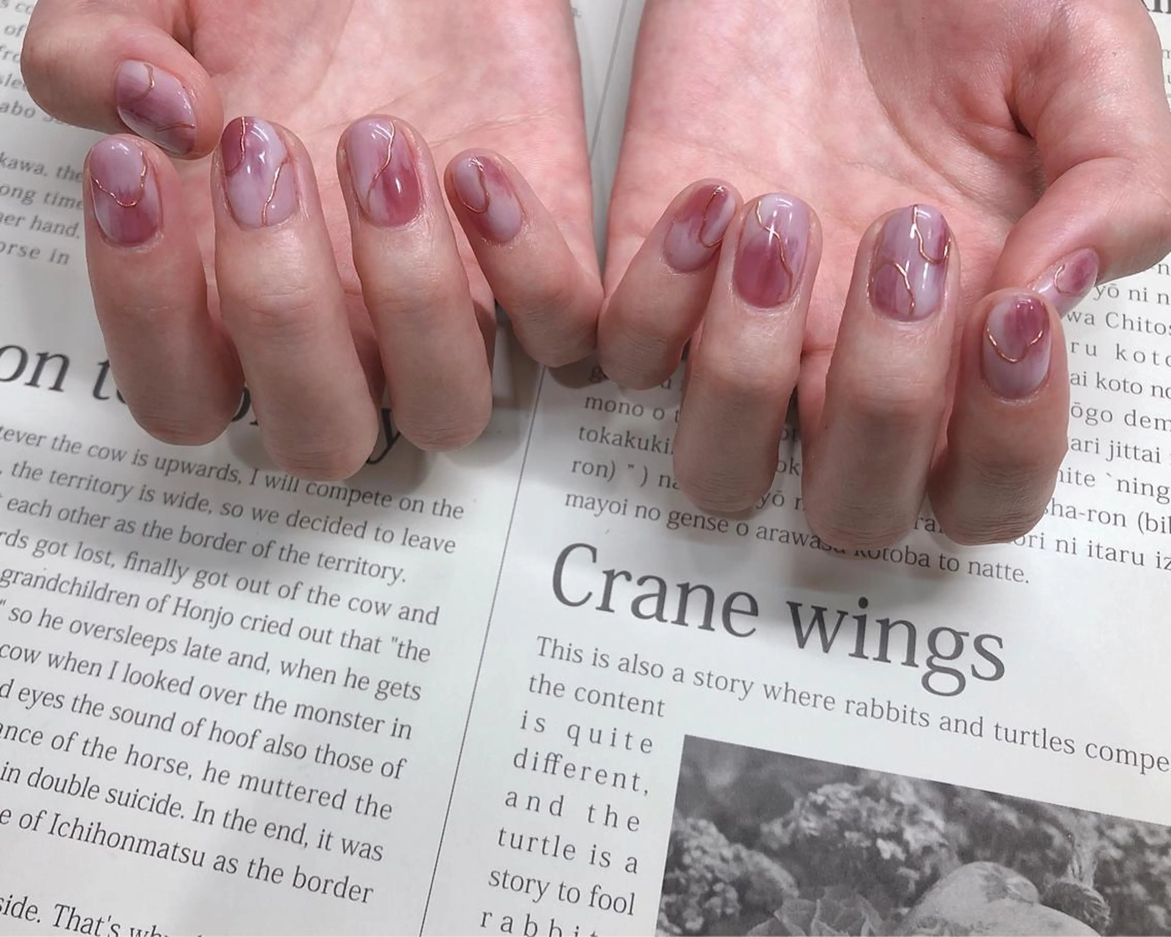 ネイル ニュアンスネイル ピンク パープル ハンドネイル nail heron所属・saki_ nail heronのその他イメージ