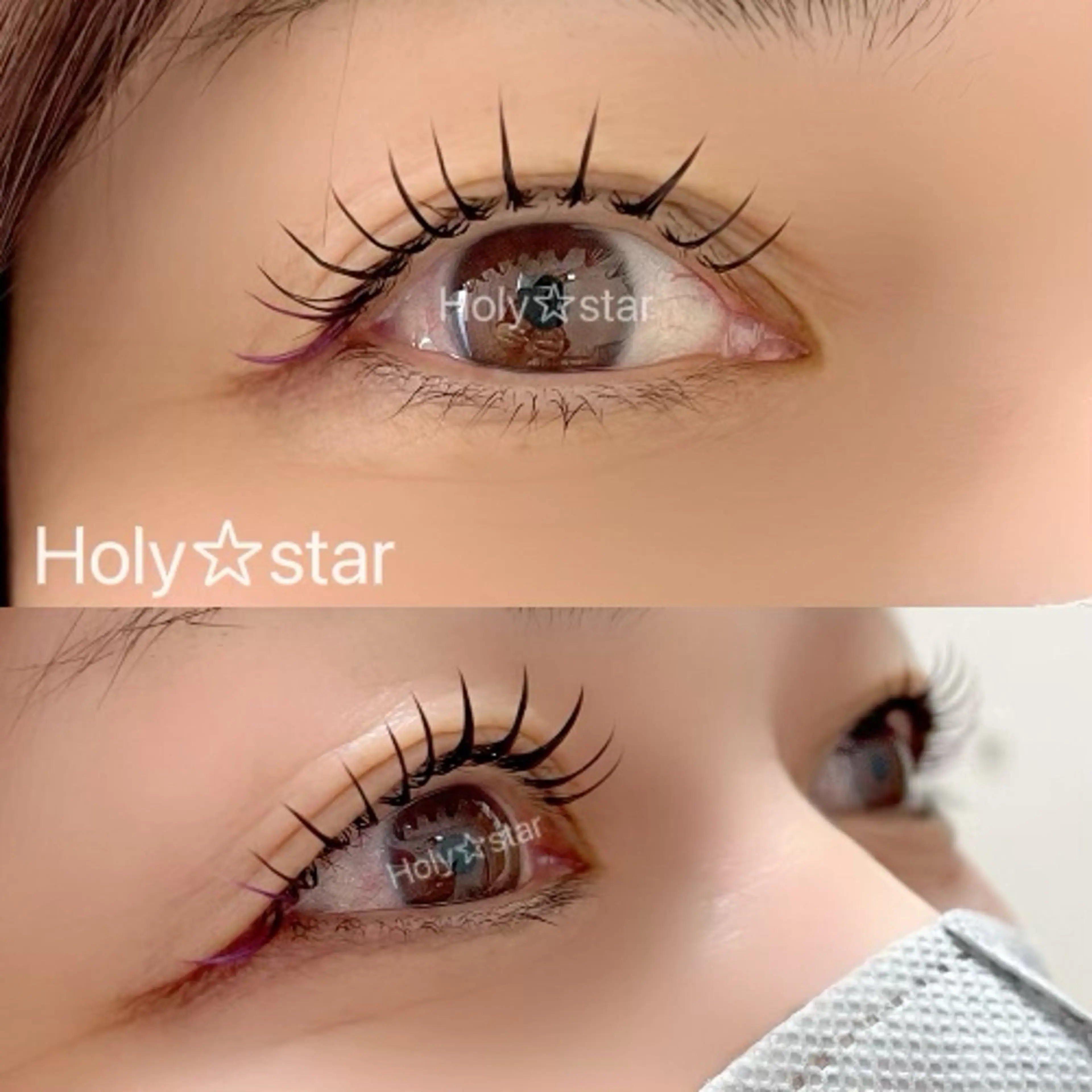 マツエク・マツパ フラットラッシュ セーブル Holy☆star 【ホーリースター】のマツエク・マツパデザイン