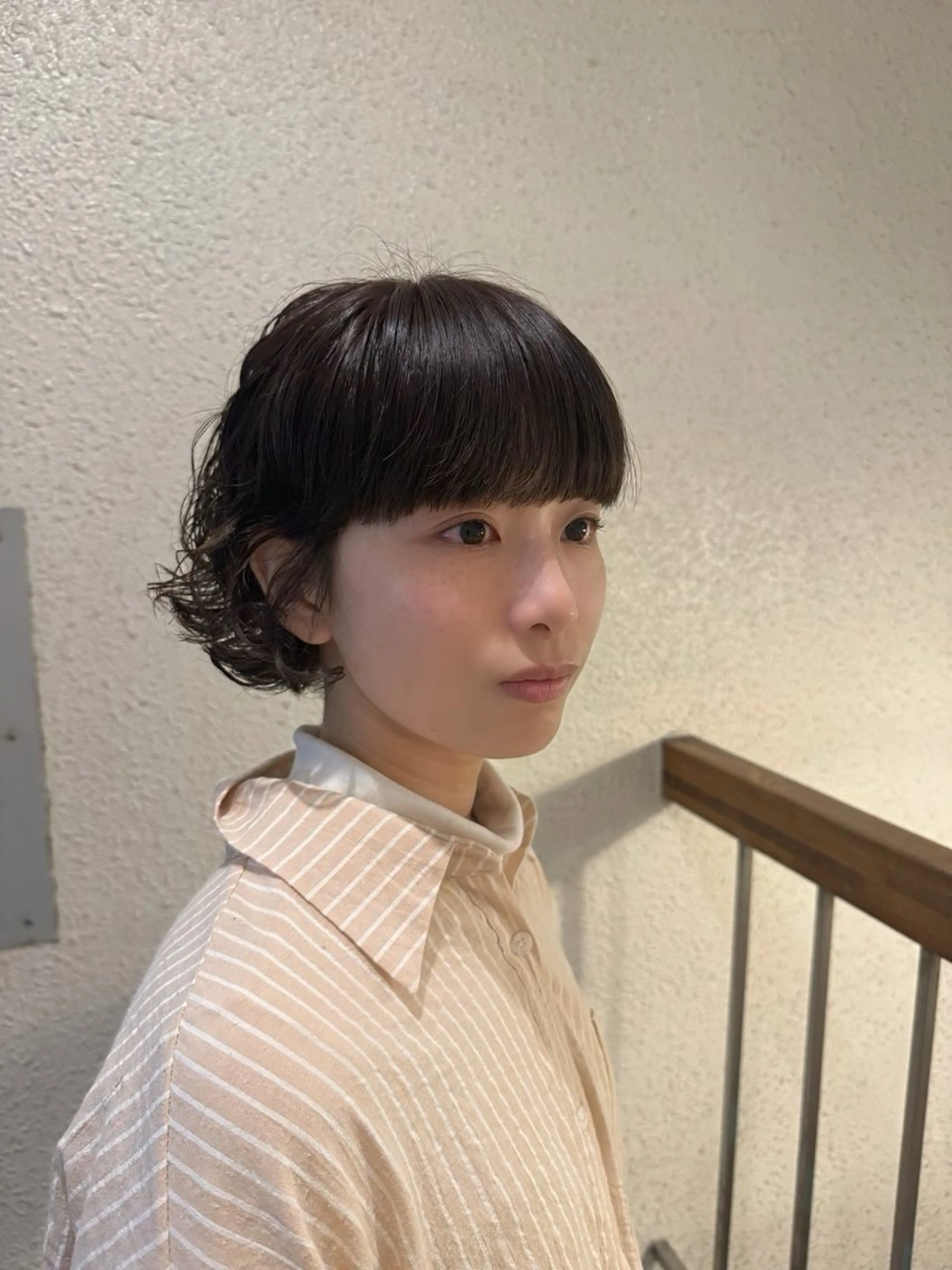 ショート カラー パーマ カット パーマ 繭所属・こはる／ハードパーマ /癖毛風パーマ🧃のヘアスタイル