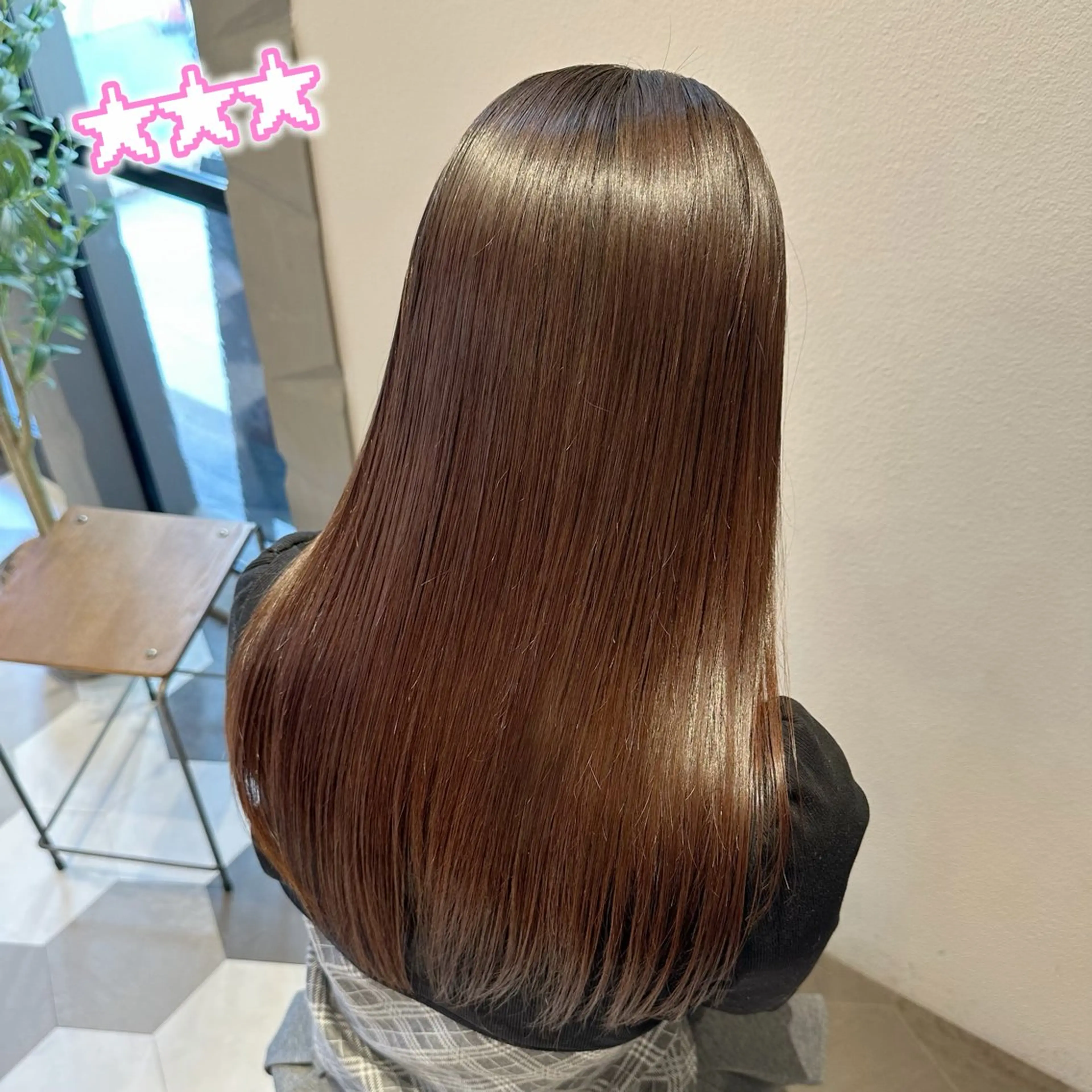 ロング 酸性ストレート 縮毛矯正 顔周り/ガーリー /ヘアメ/あつはのヘアスタイル