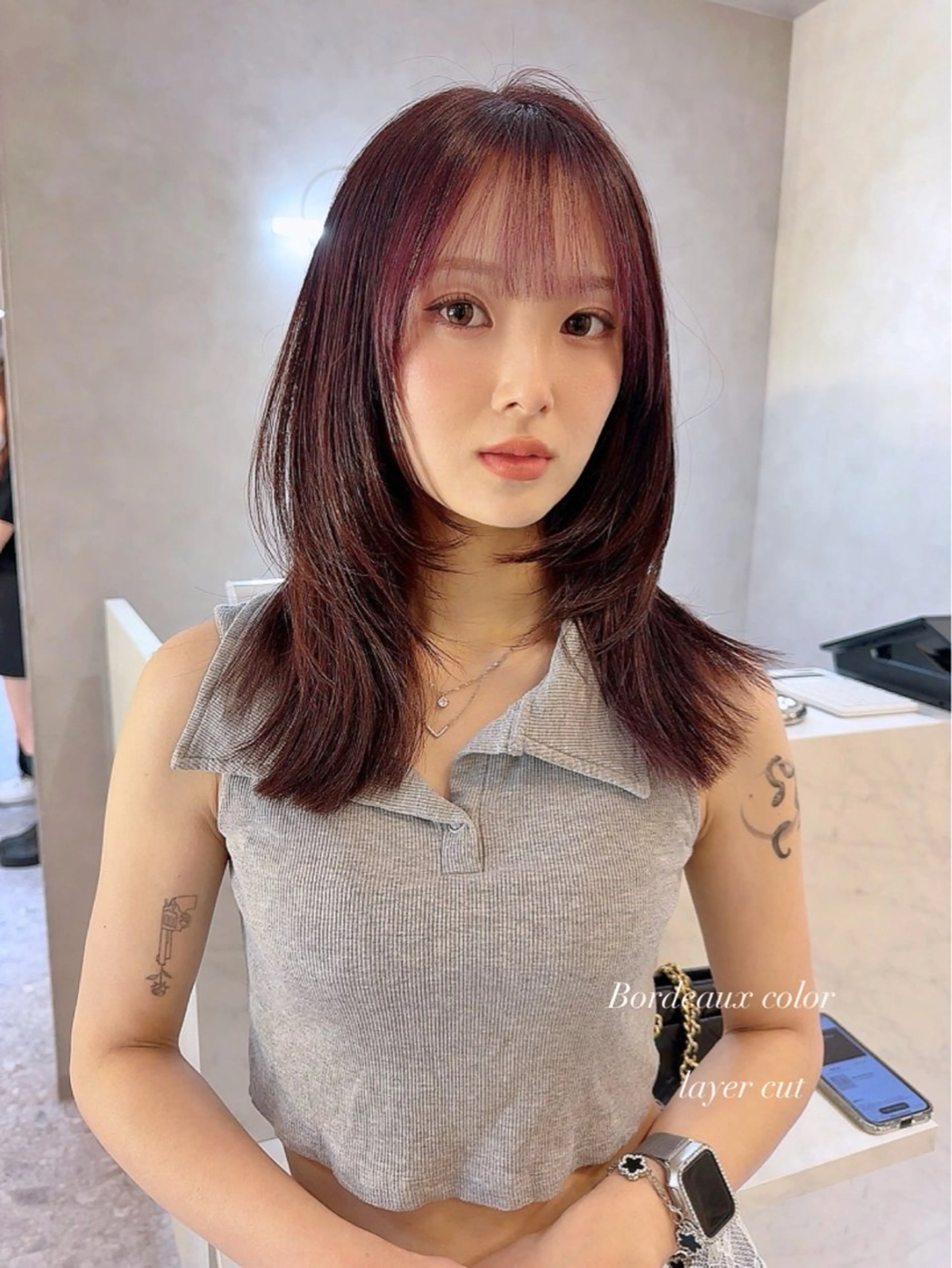 セミロング カラー ヘアアレンジ カット ヘアカラー トリートメント 女性スタイリスト専門サロン Zina 天神所属・NANA／trend style🕊🍑のヘアスタイル