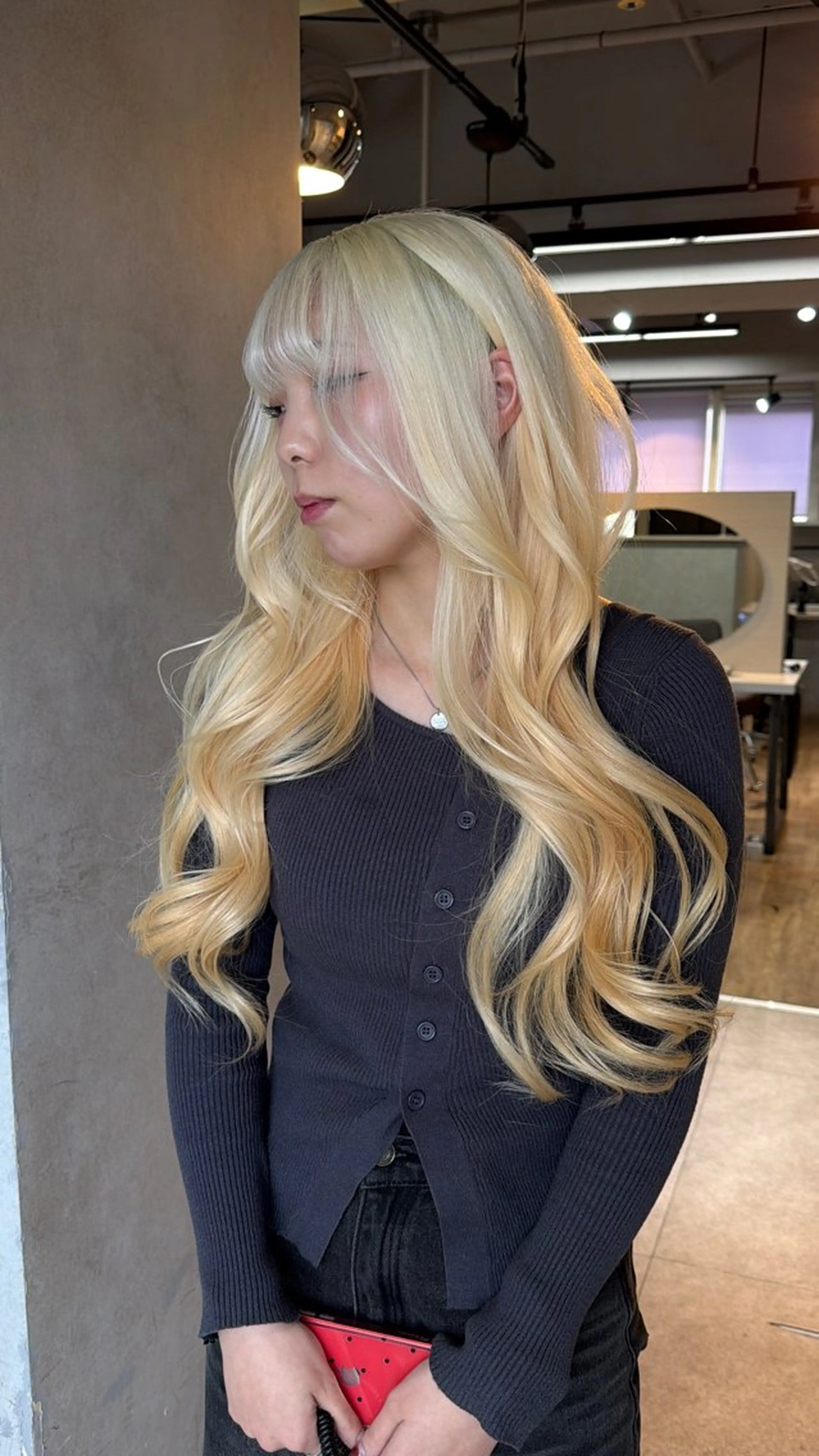 ロング カラー ヘアカラー AIRI/難波/ ハイトーン/髪質改善のヘアスタイル