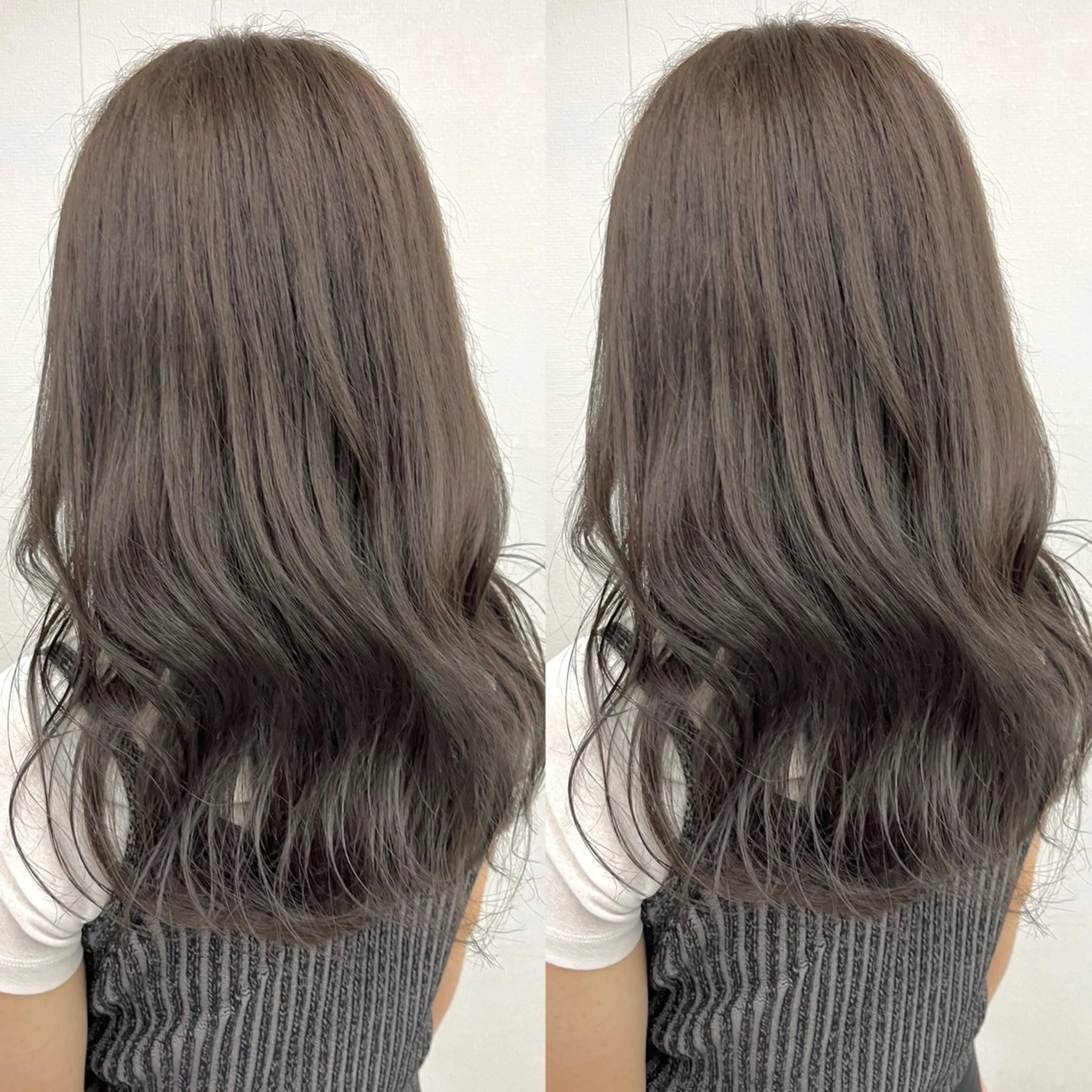 ロング カラー カット ヘアカラー トリートメント 透明感カラー🪿🤍 顔まわりカットのヘアスタイル