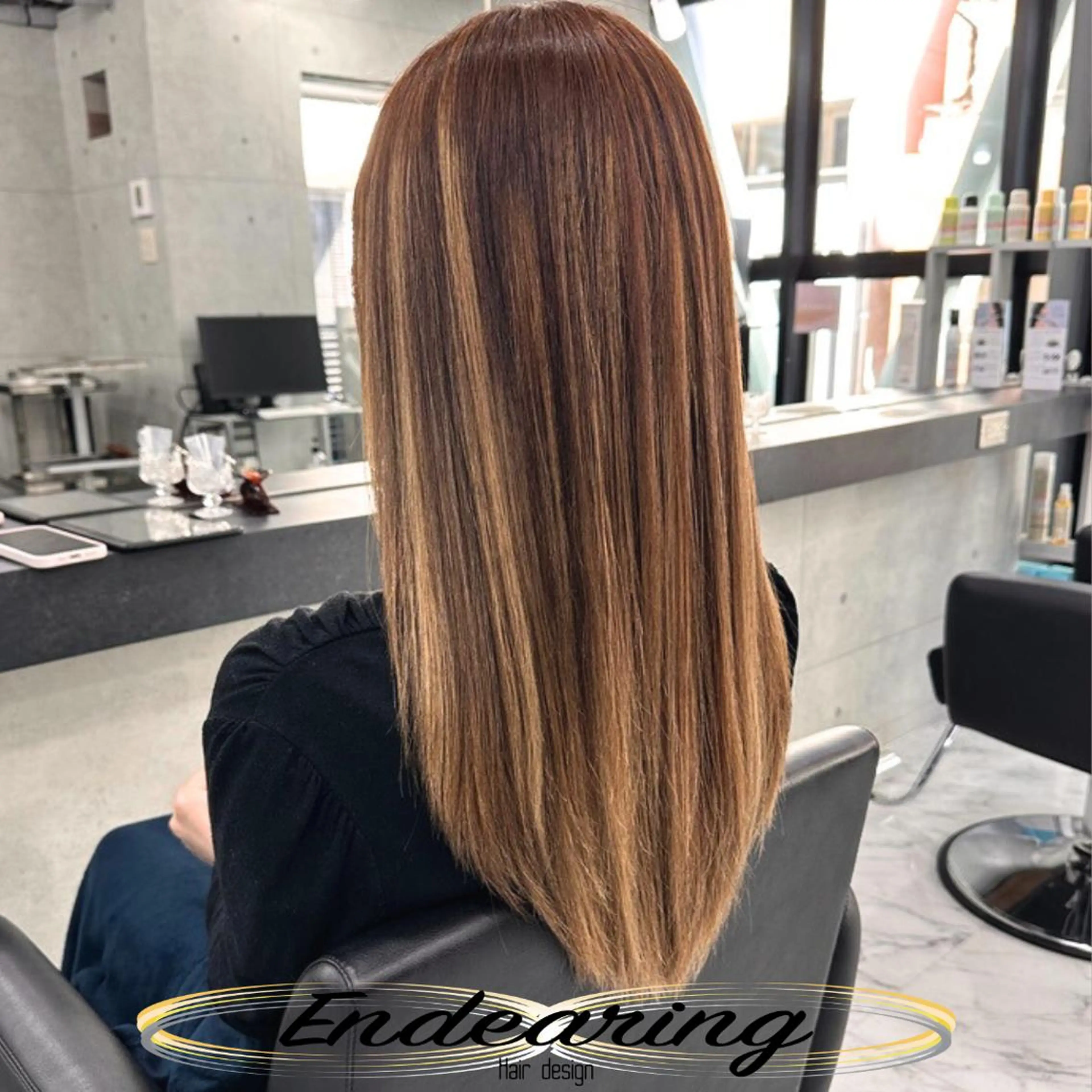 カラー 透明感カラー ハイライトカラー カット ヘアカラー トリートメント Endearing 銀座/レイヤーカットのヘアスタイル