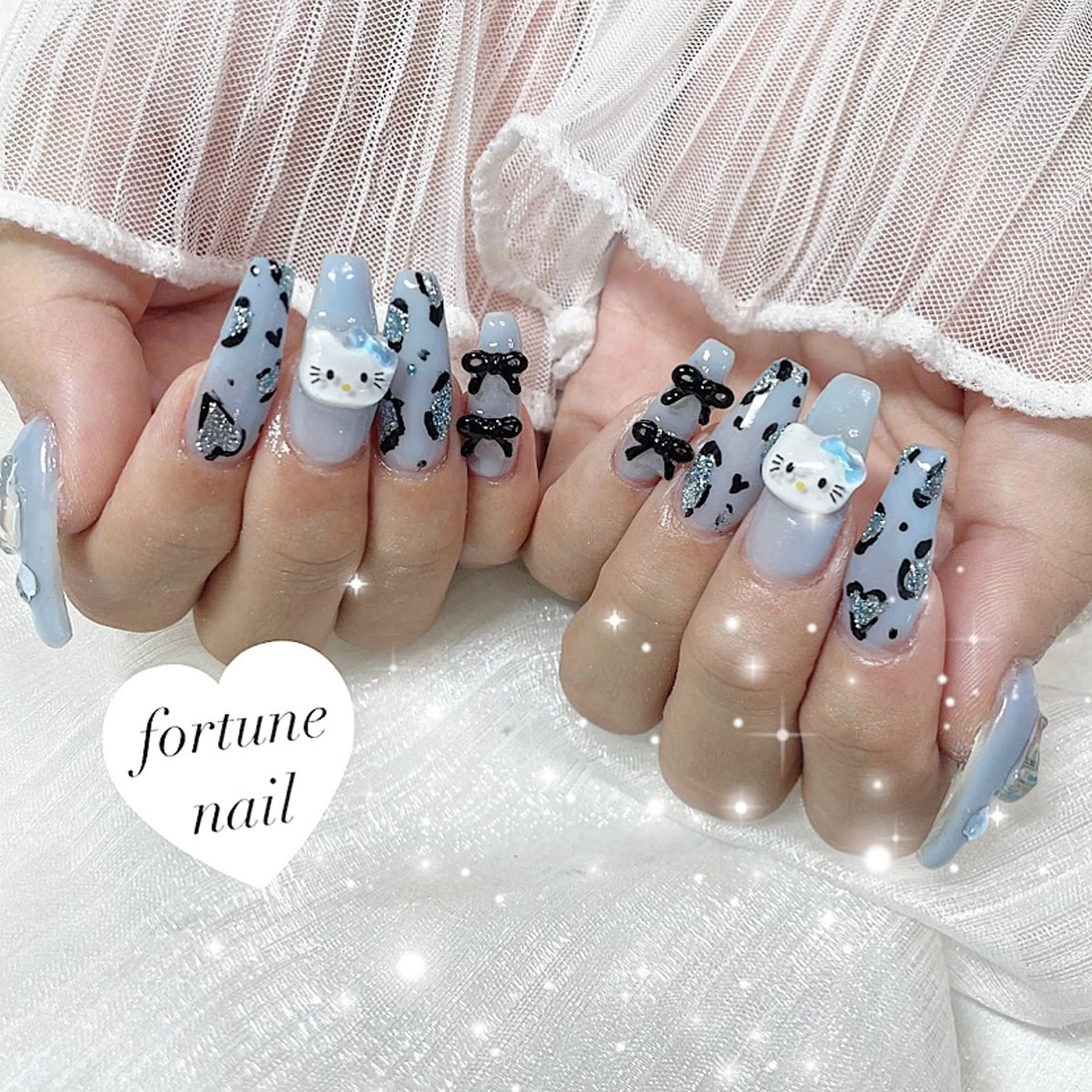 ネイル アニマル柄 ガーリー ハンドネイル ☆saori ☆のネイルデザイン