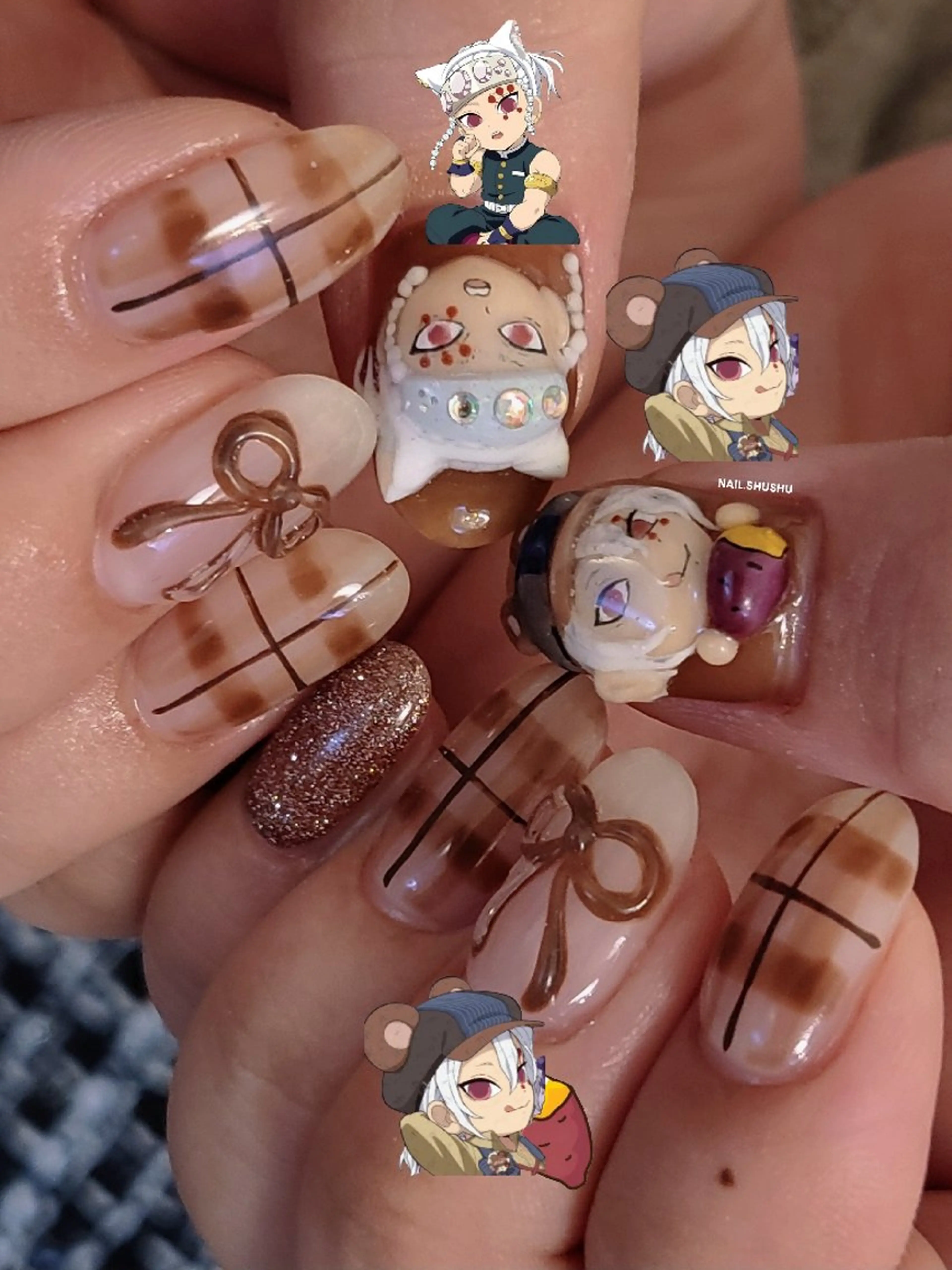 ネイル ハンドネイル 3dパーツ/流行り 👧shushu❤️のネイルデザイン