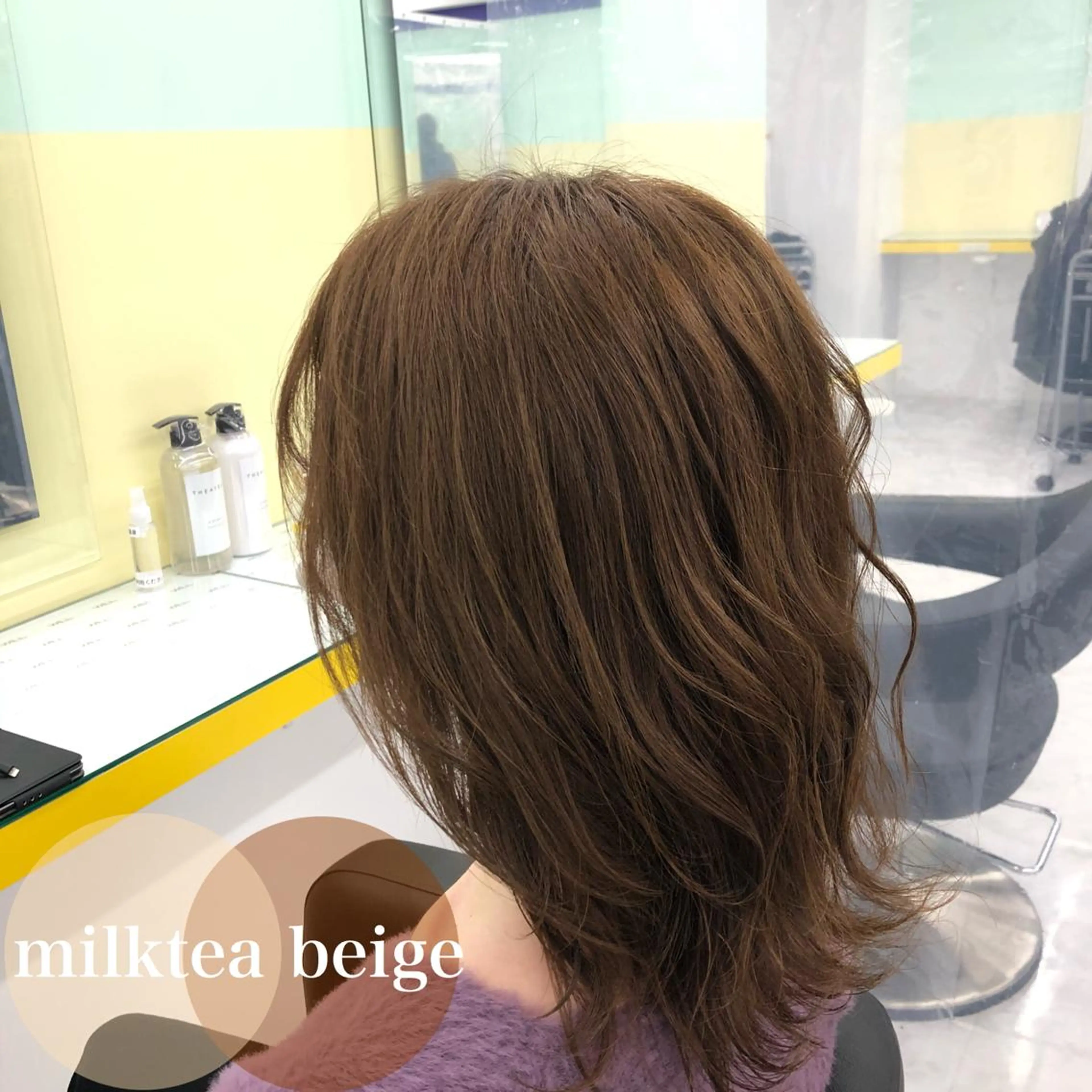 ショート カラー パーマ ヘアアレンジ キッズ ネイル マツエク・マツパ 🦋透明感グレージュ /韓国レイヤー🦋のヘアスタイル