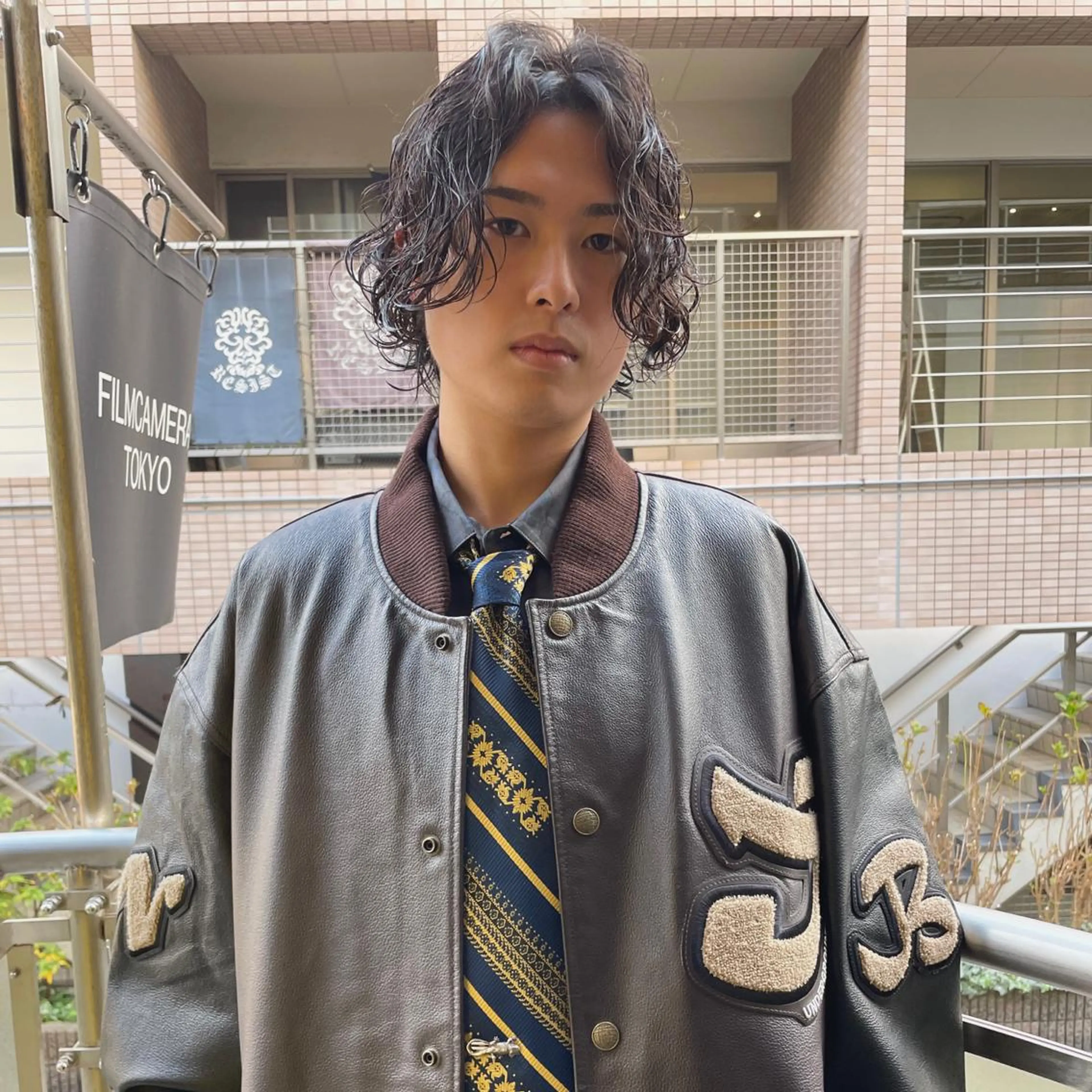 パーマ メンズ ショートボブ メンズブリーチ メンズデザインカット フェードカット メンズハイライト カット パーマ 🌈圧倒的デザイン パーマ　関和希のヘアスタイル