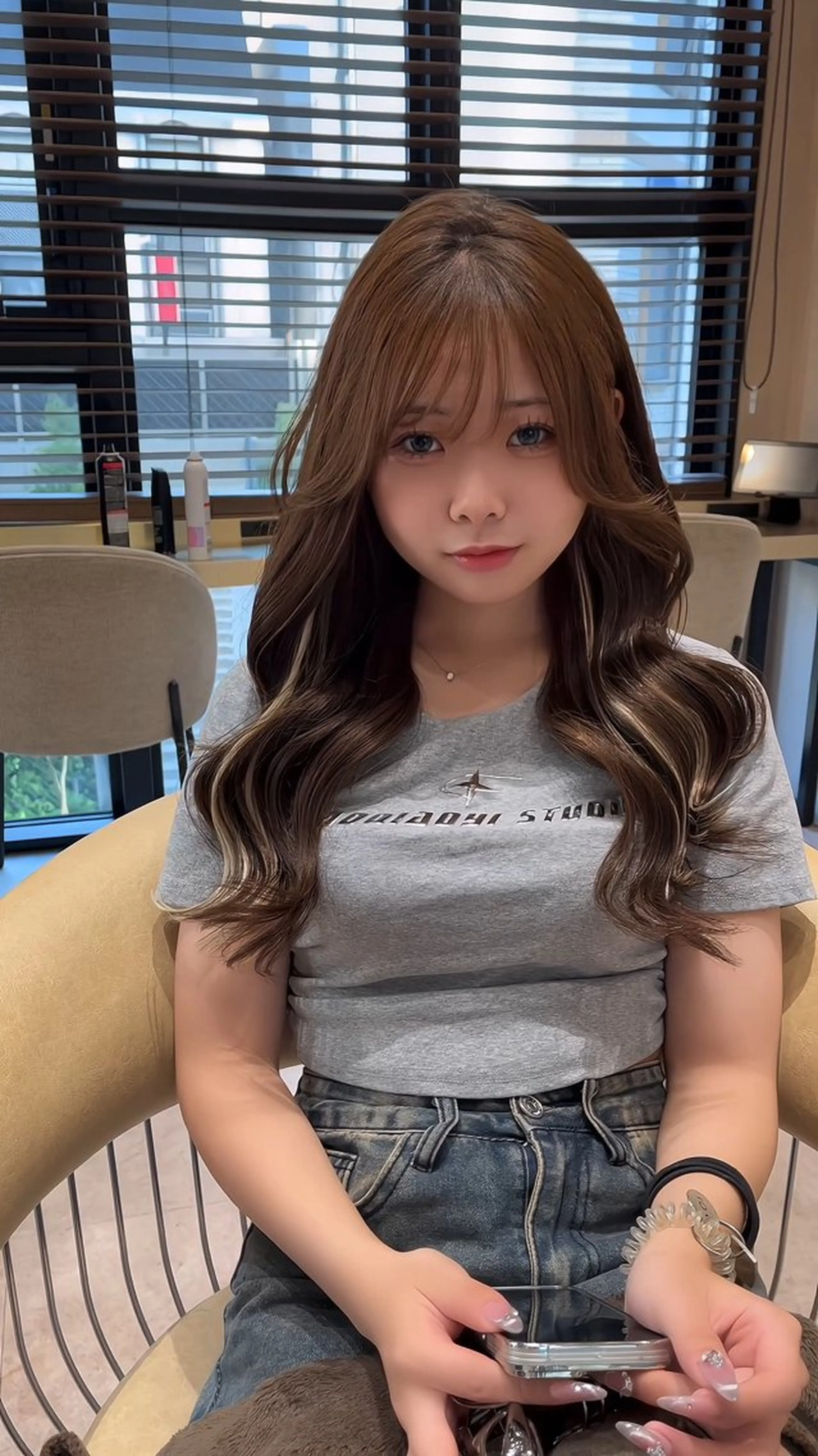 セミロング カット ヘアカラー トリートメント 韓国ヘア/ベージュ カラー/髪質改善/涼のヘアスタイル