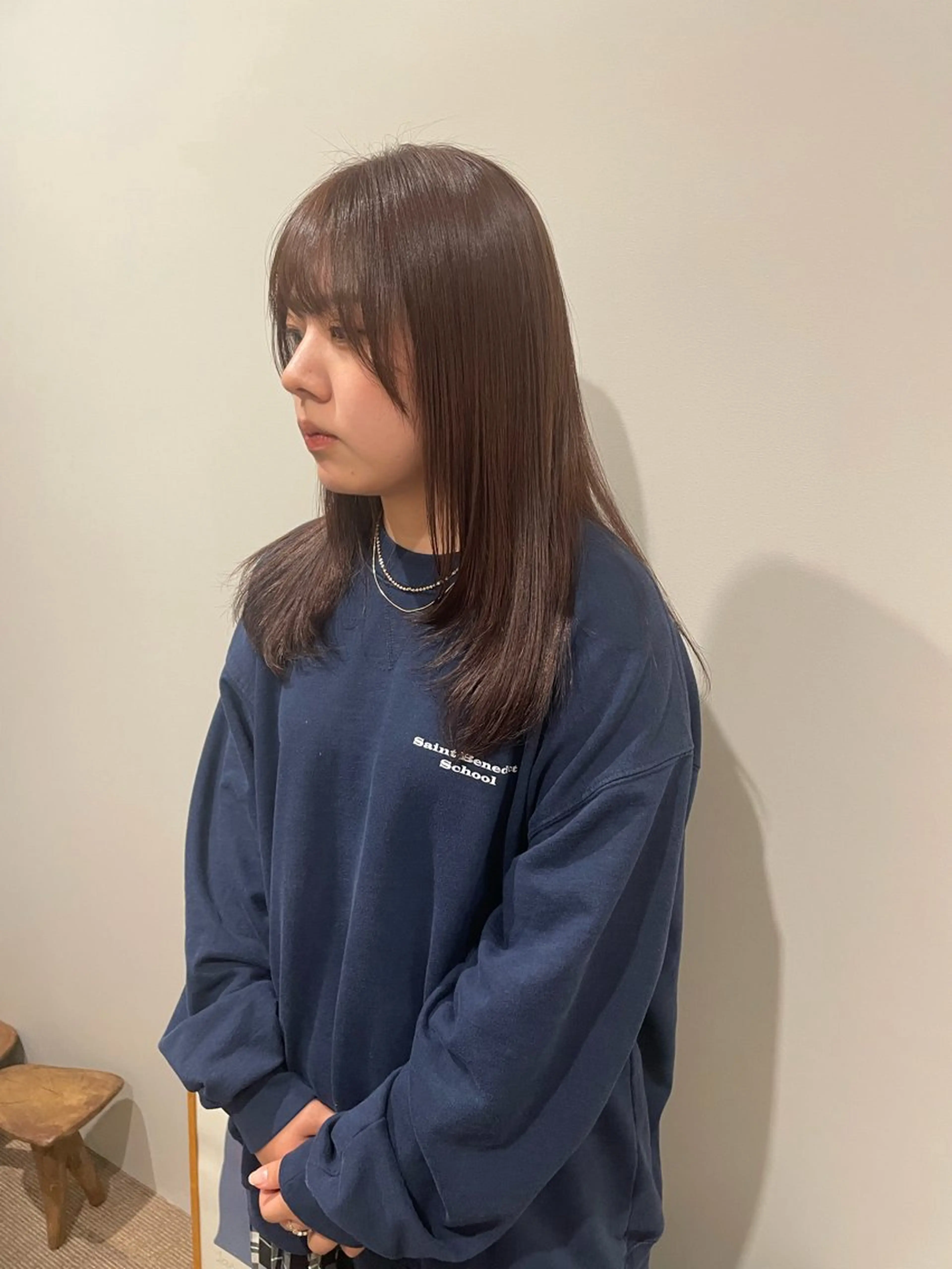 セミロング カラー ブラウンカラー レイヤーカット カット ヘアカラー CEINE loq ‪🍒なつきのヘアスタイル