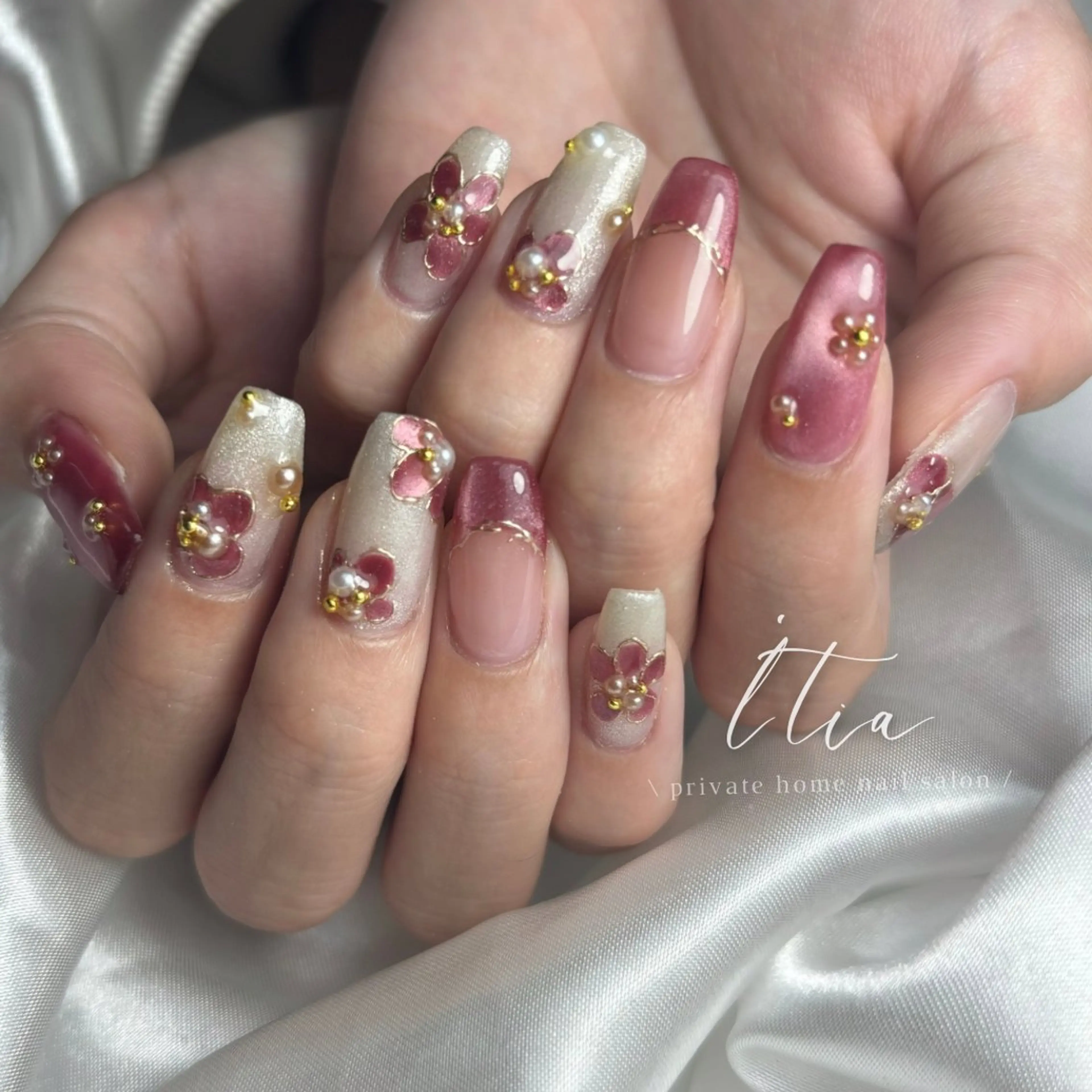 セミロング L'tia nailのネイルデザイン