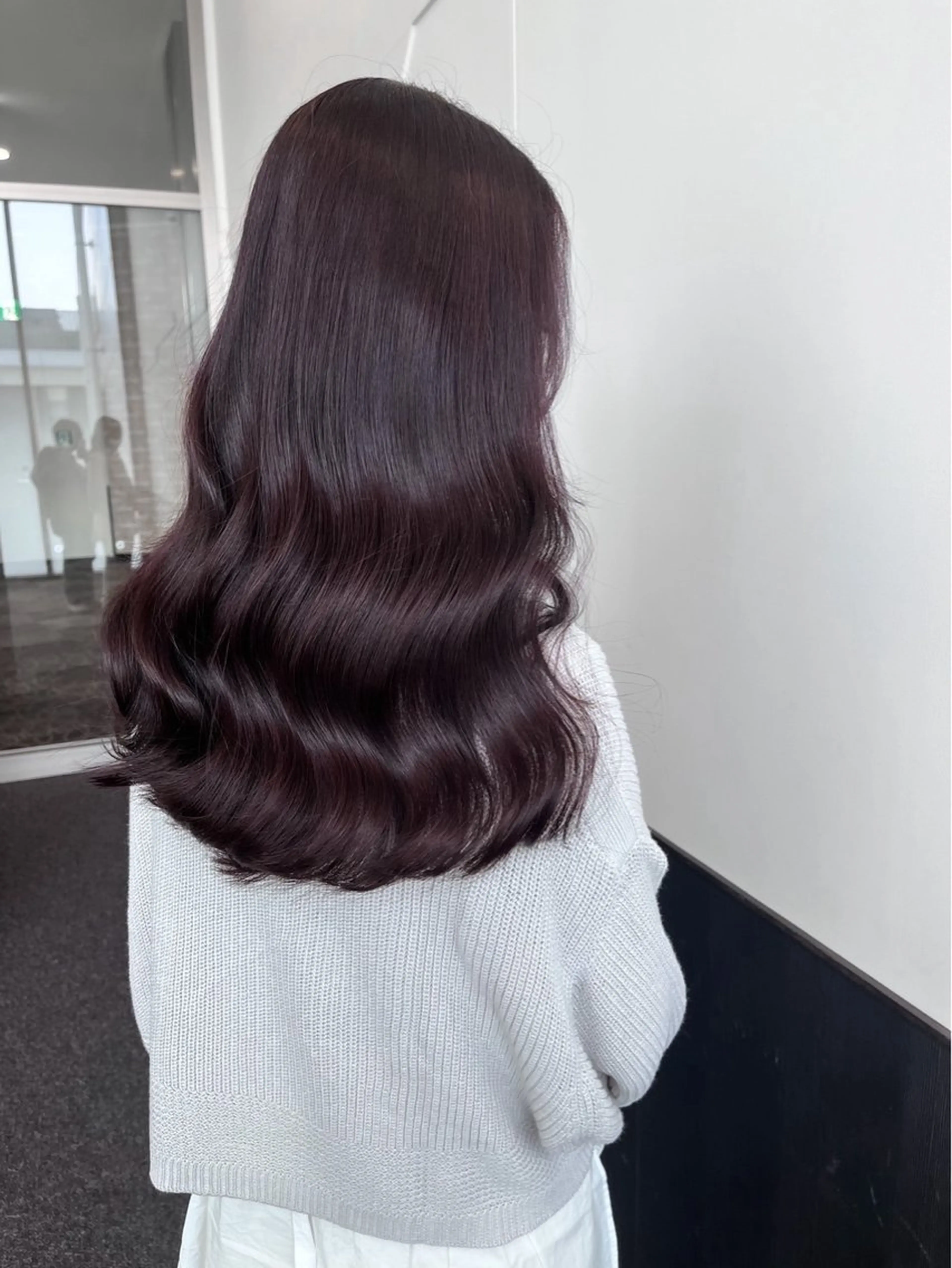 ロング カラー ラベンダーカラー 髪質改善 カット ヘアカラー トリートメント GO TODAY 心斎橋edel店所属・白髪ぼかし/髪質 改善/KOMORIのヘアスタイル