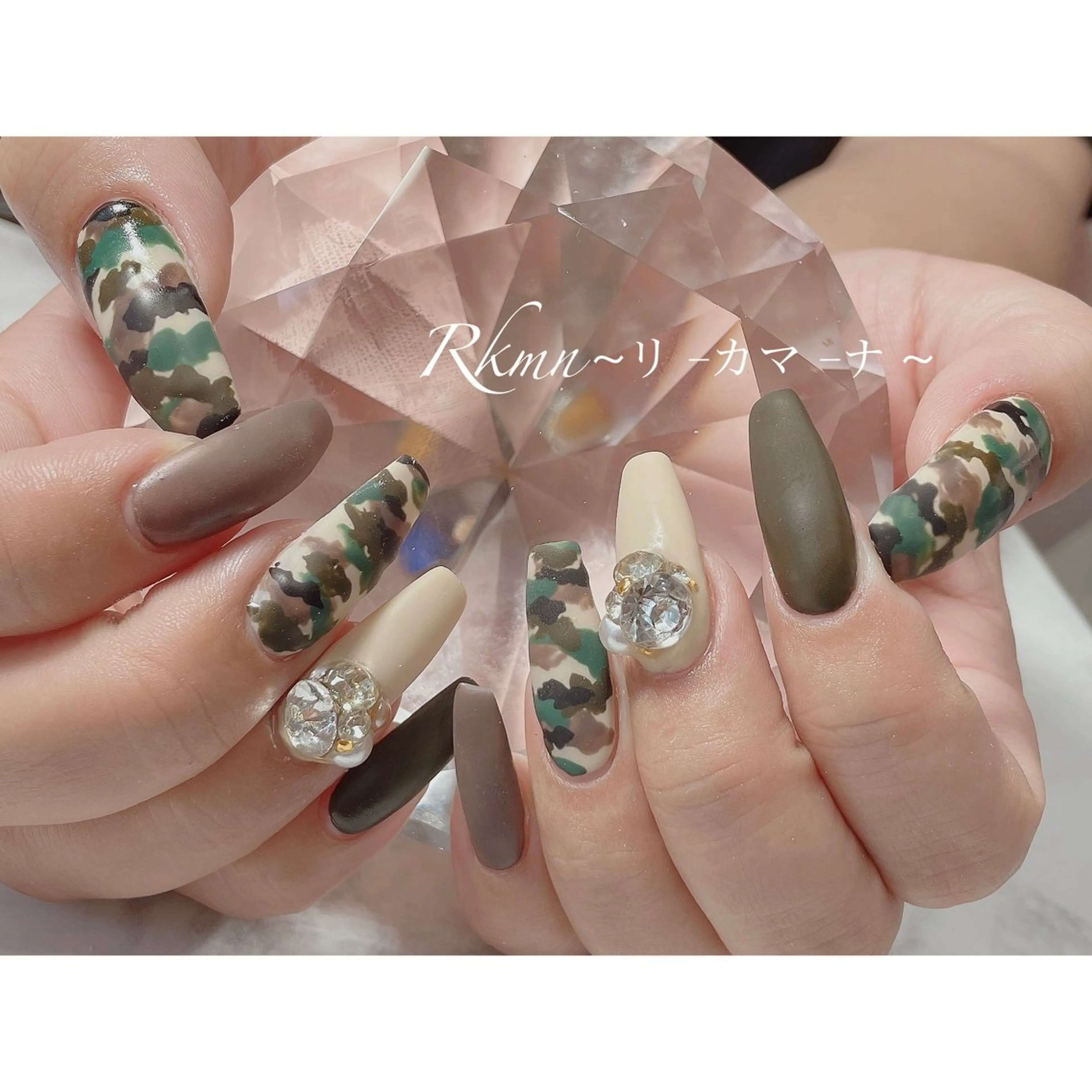 ネイル アートネイル マットネイル 春ネイル ハンドネイル フットネイル ハンドケア Rkmn ~リ-カマ-ナ~のネイルデザイン