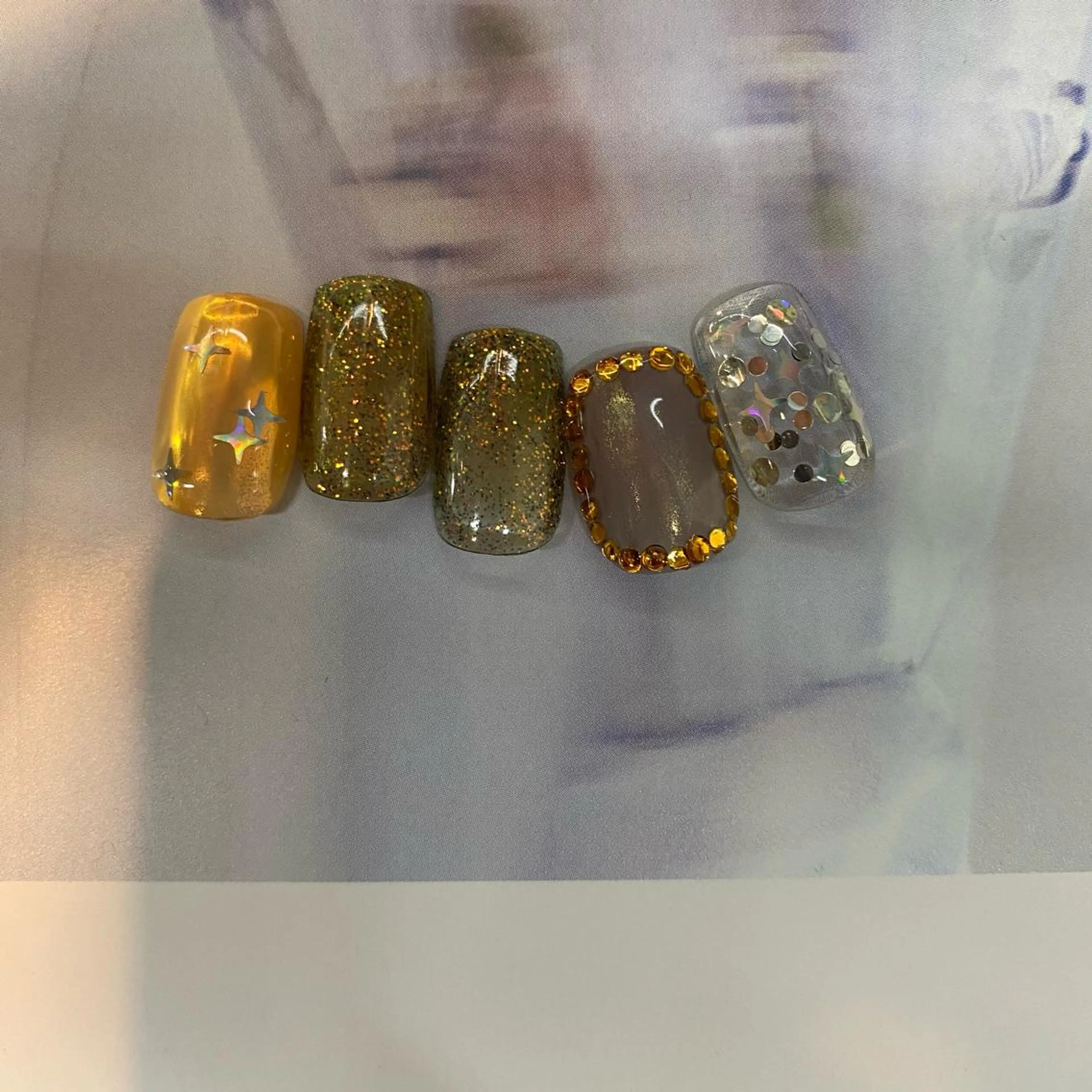 ネイル カジュアル オレンジ nable.所属・栗林 実莉のネイルデザイン