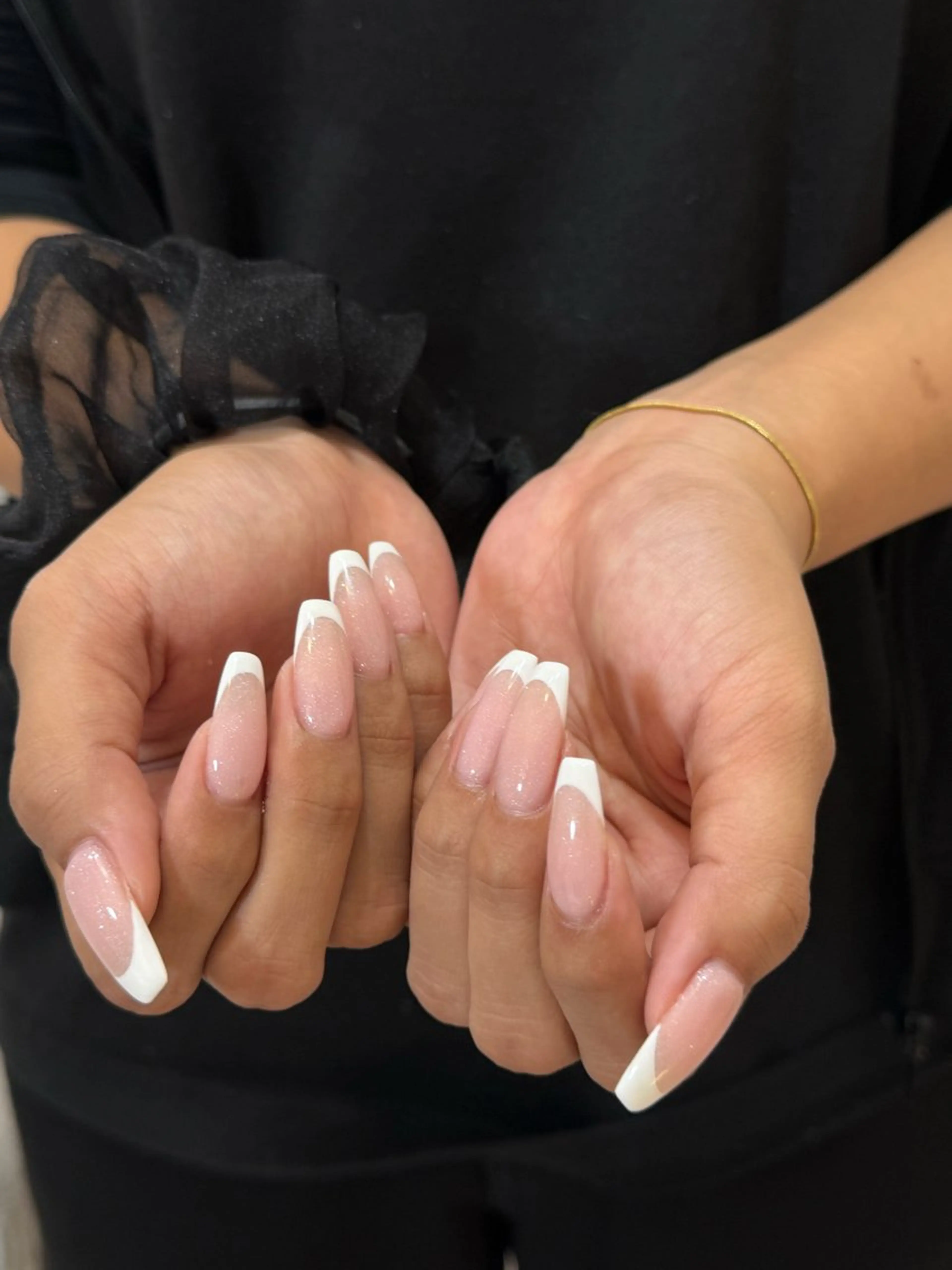 定番かわいい🥺❤️🔥 フレンチネイルの写真