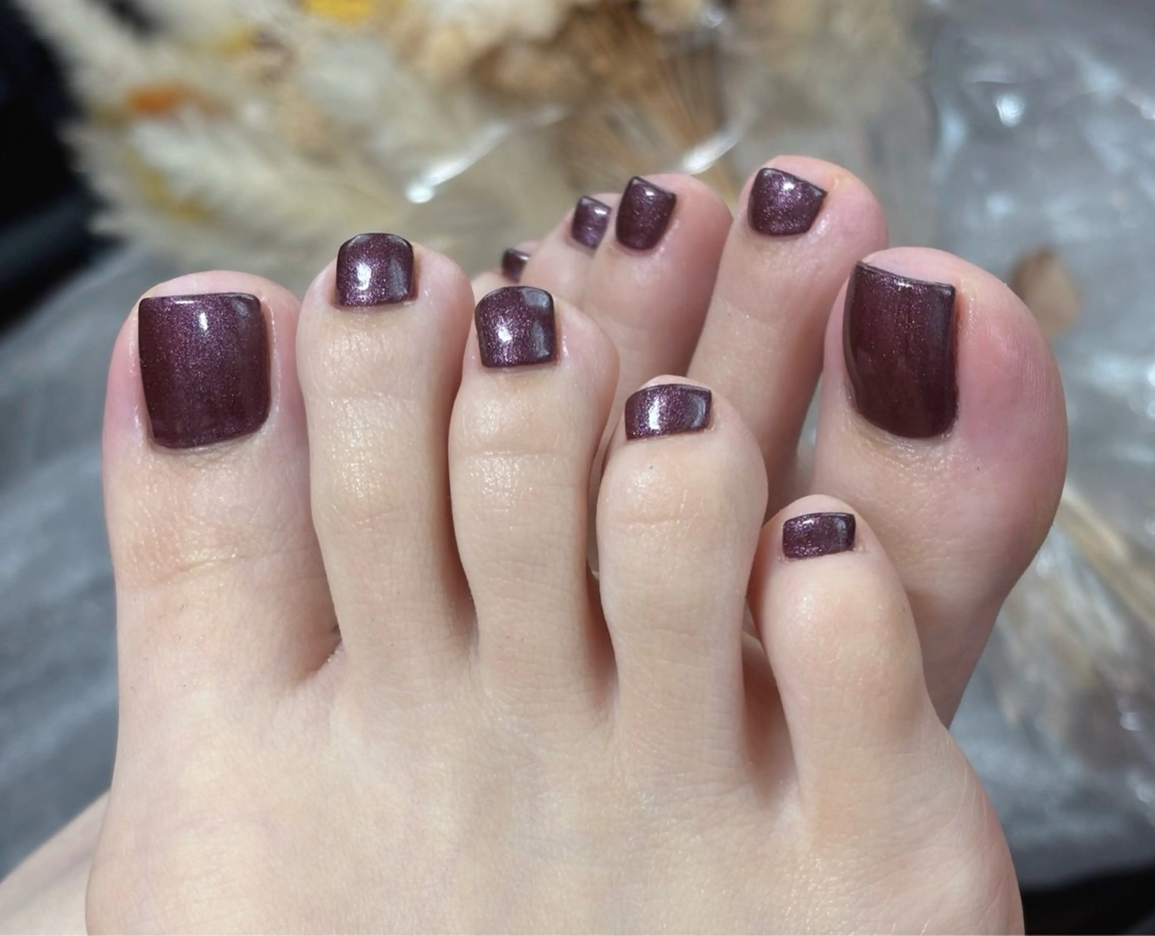 ネイル フットネイル ワンカラーネイル 福永 ふさこのネイルデザイン