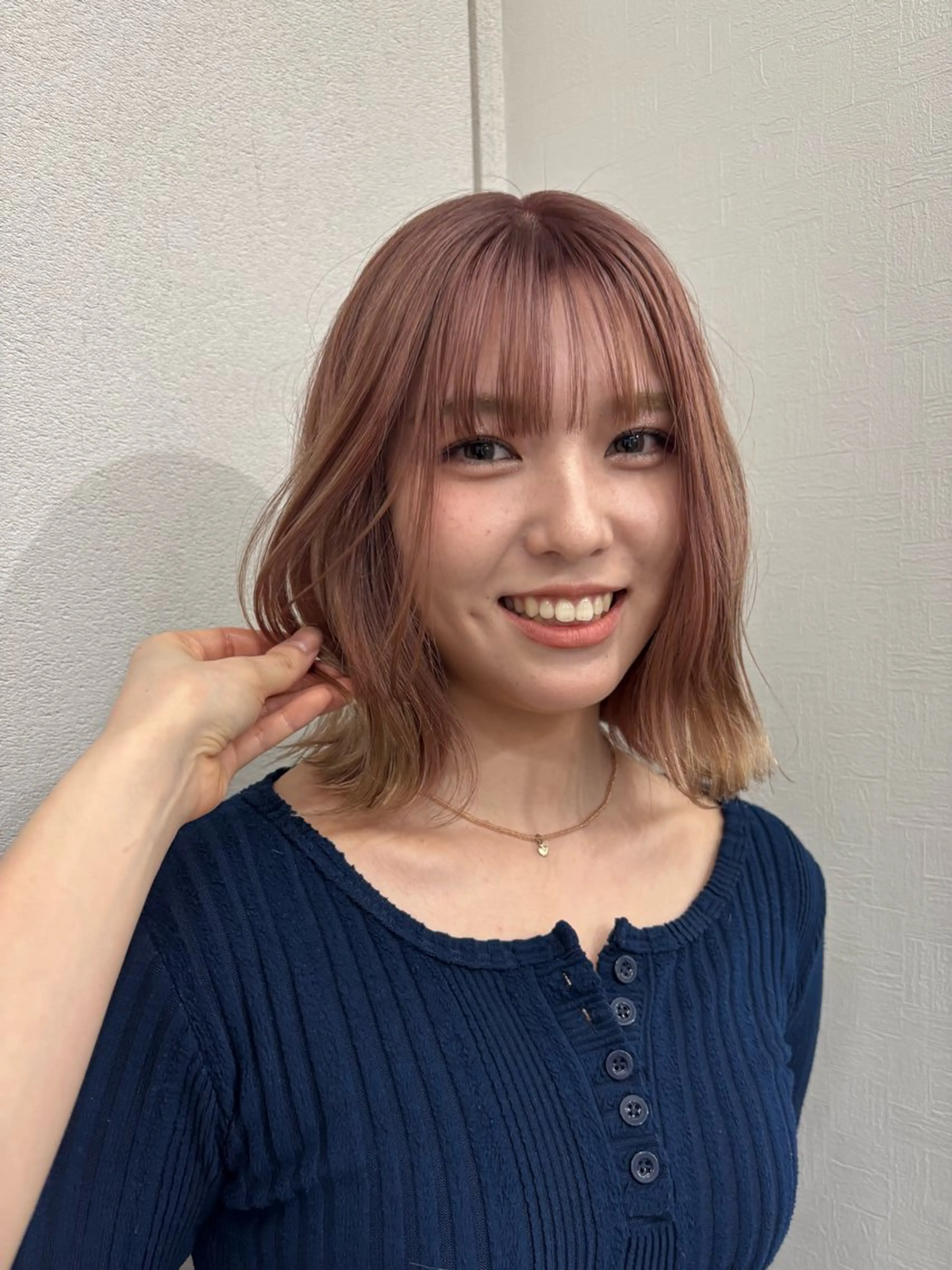 ミディアム カット ヘアカラー トリートメント 髪質改善/ブリーチ /烏丸/suzunoのヘアスタイル