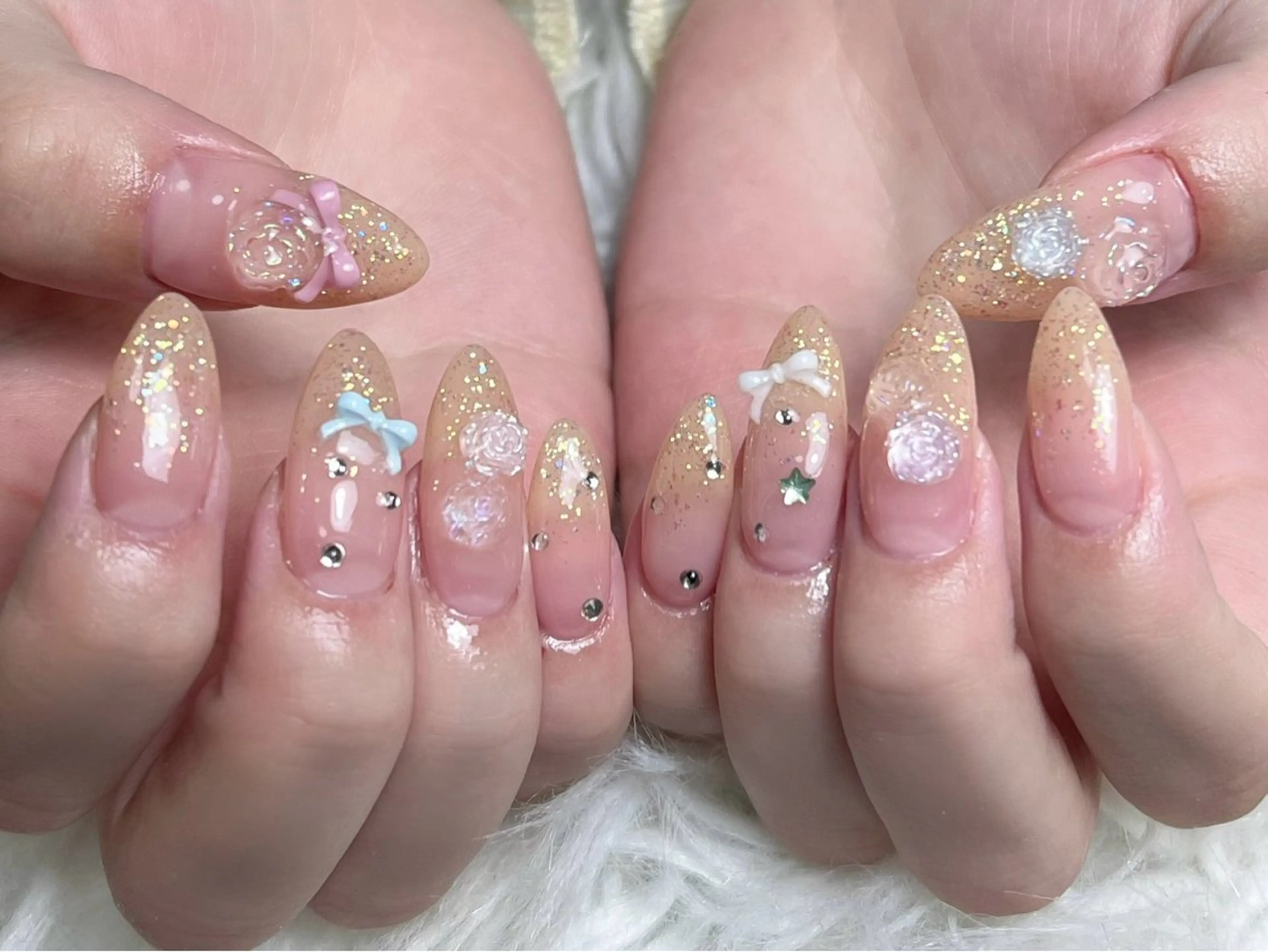 ネイル ボルドー ブラウン チークネイル ドット フットネイル Julli NailStudioのネイルデザイン