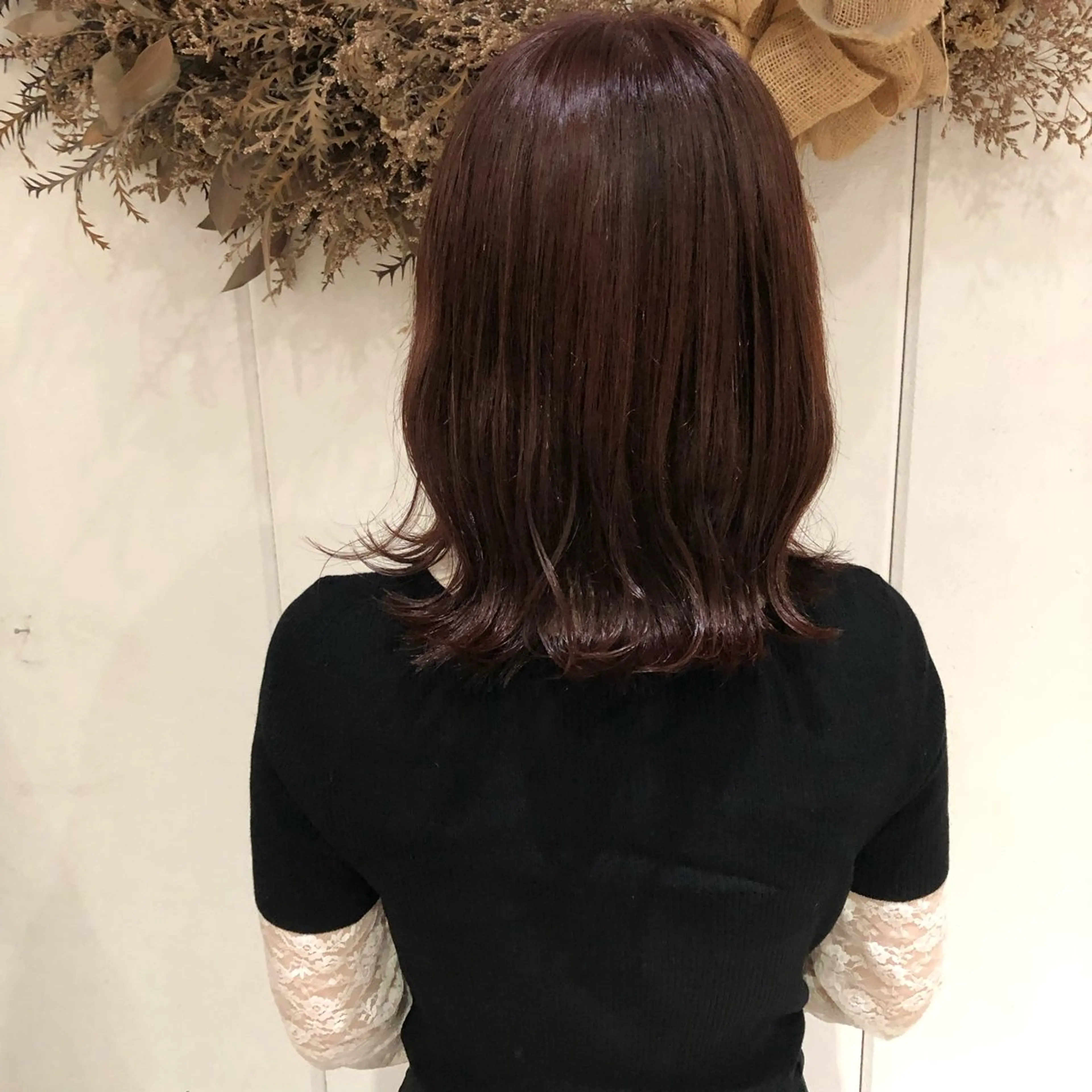 ミディアム ヘアカラー トリートメント 高津 千慧のヘアスタイル