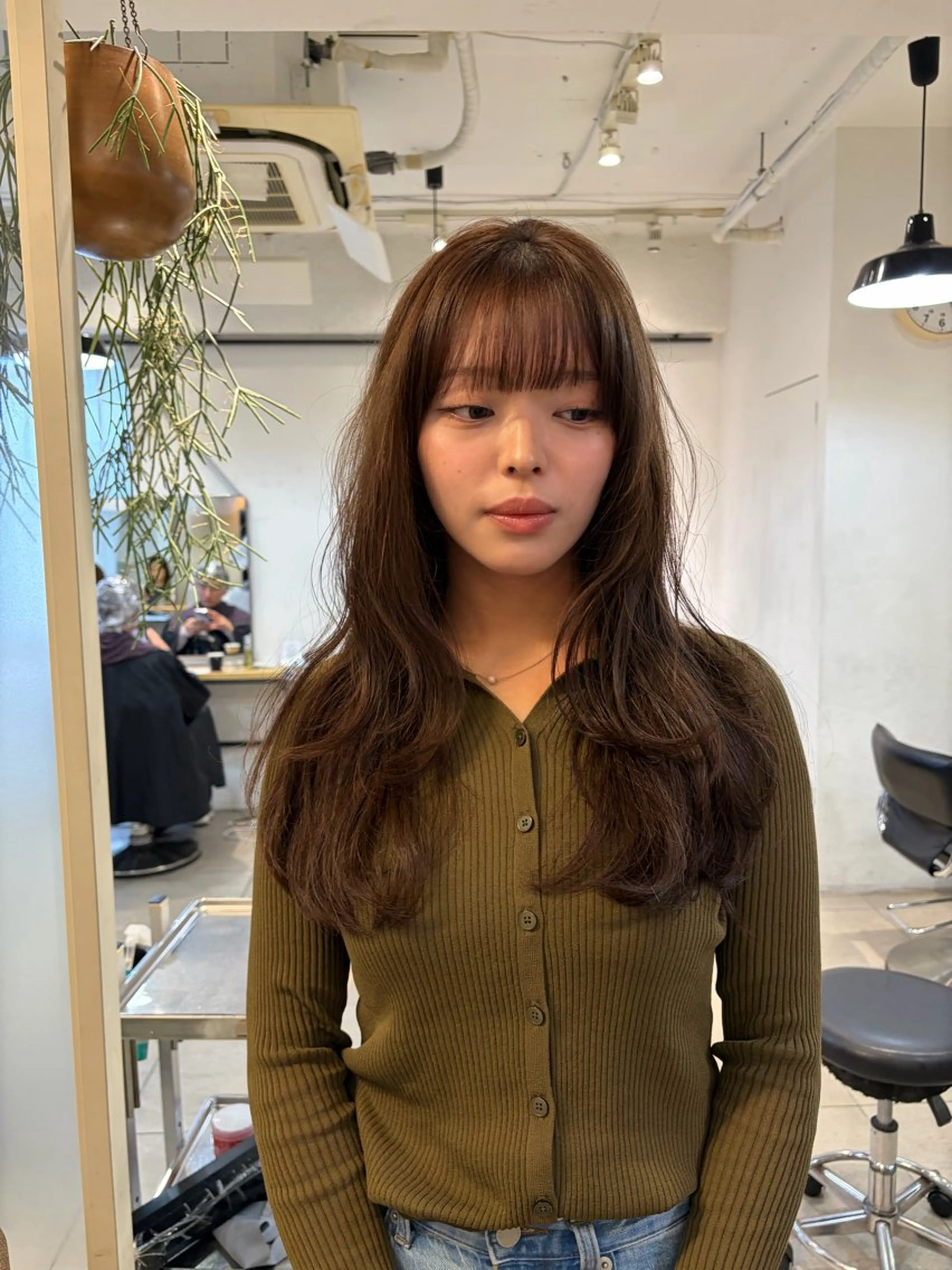 セミロング カラー ヘアカラー じゅわっと暖色カラー 🍊Moemiのヘアスタイル