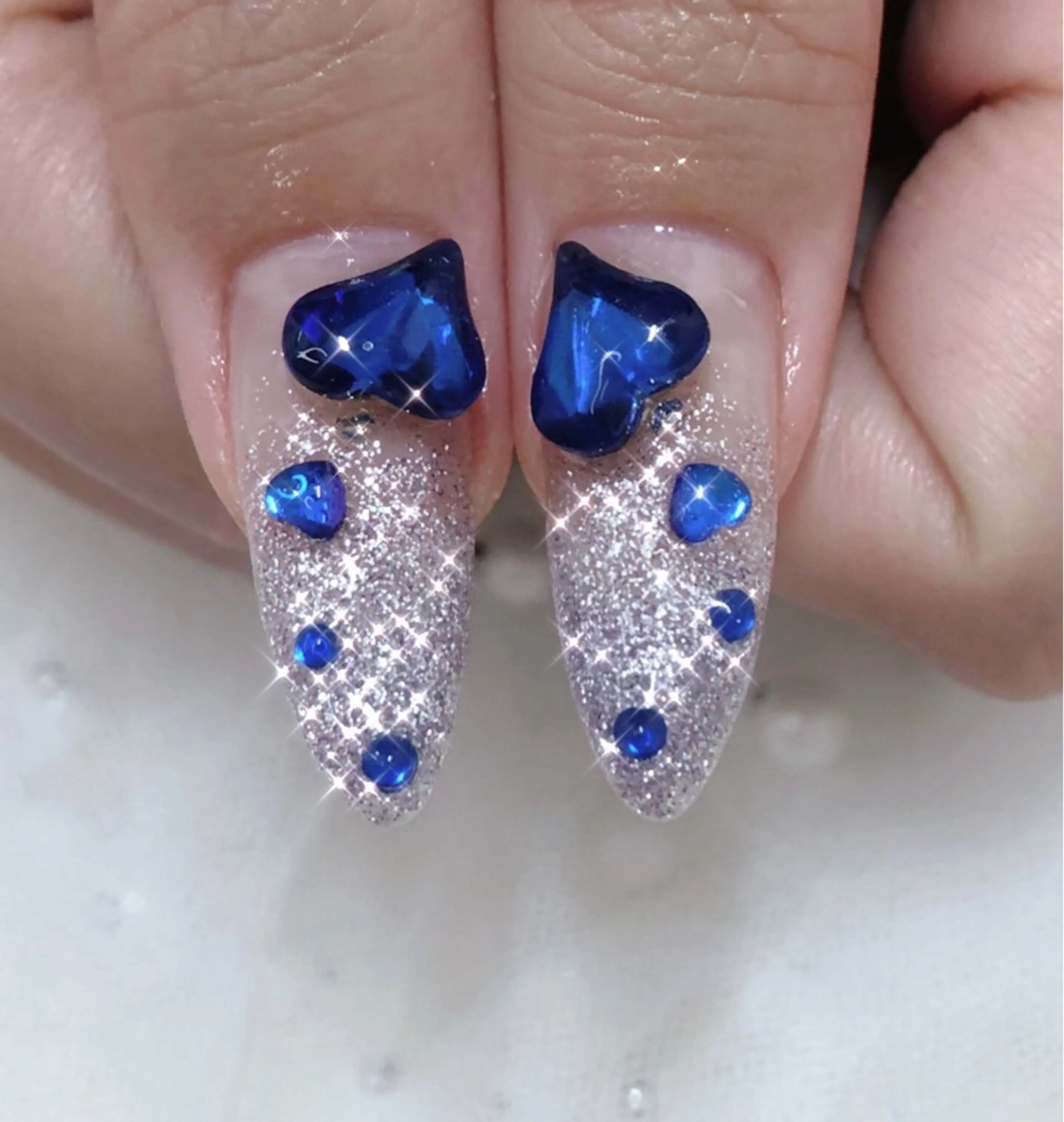 ネイル フットネイル フレンチネイル ジェルネイル ガラスフレンチ 韓国ネイル 大門浜松町 ネイルのネイルデザイン