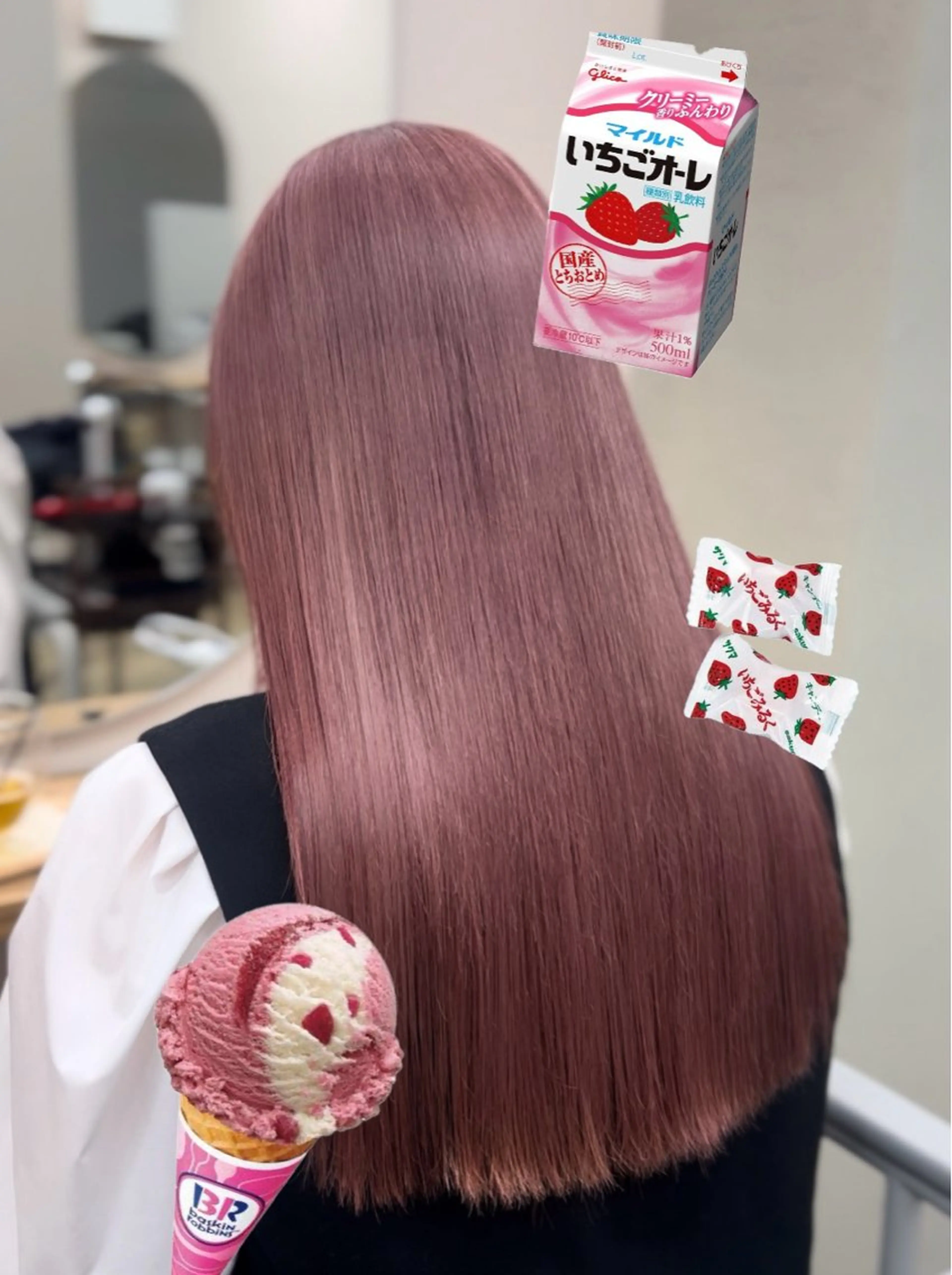 ロング カラー 岡山ハイトーン・ ルーツカラー/こもものヘアスタイル