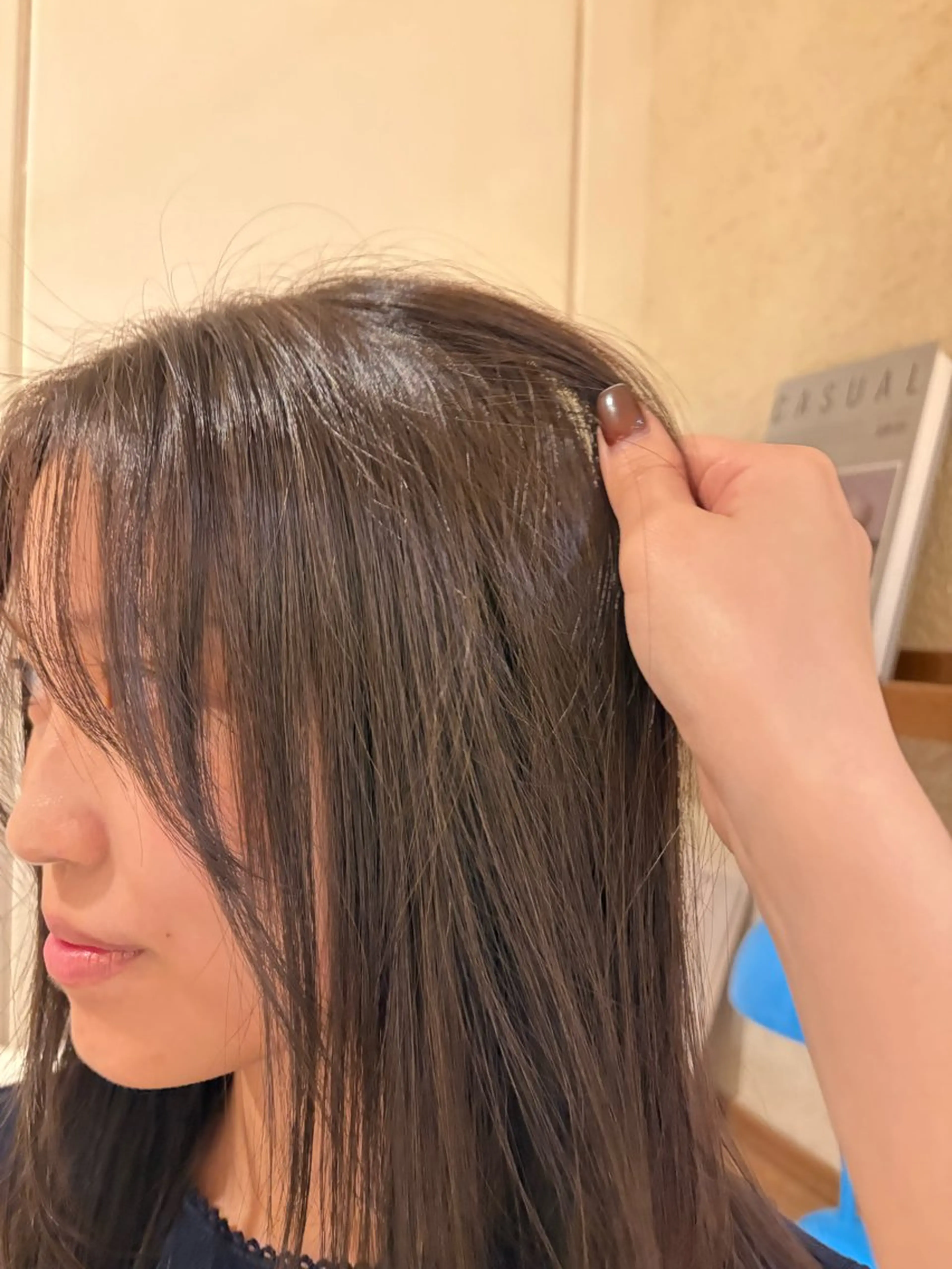 セミロング ヘアカラー 武田玲音/カラー モデル/堀江のヘアスタイル