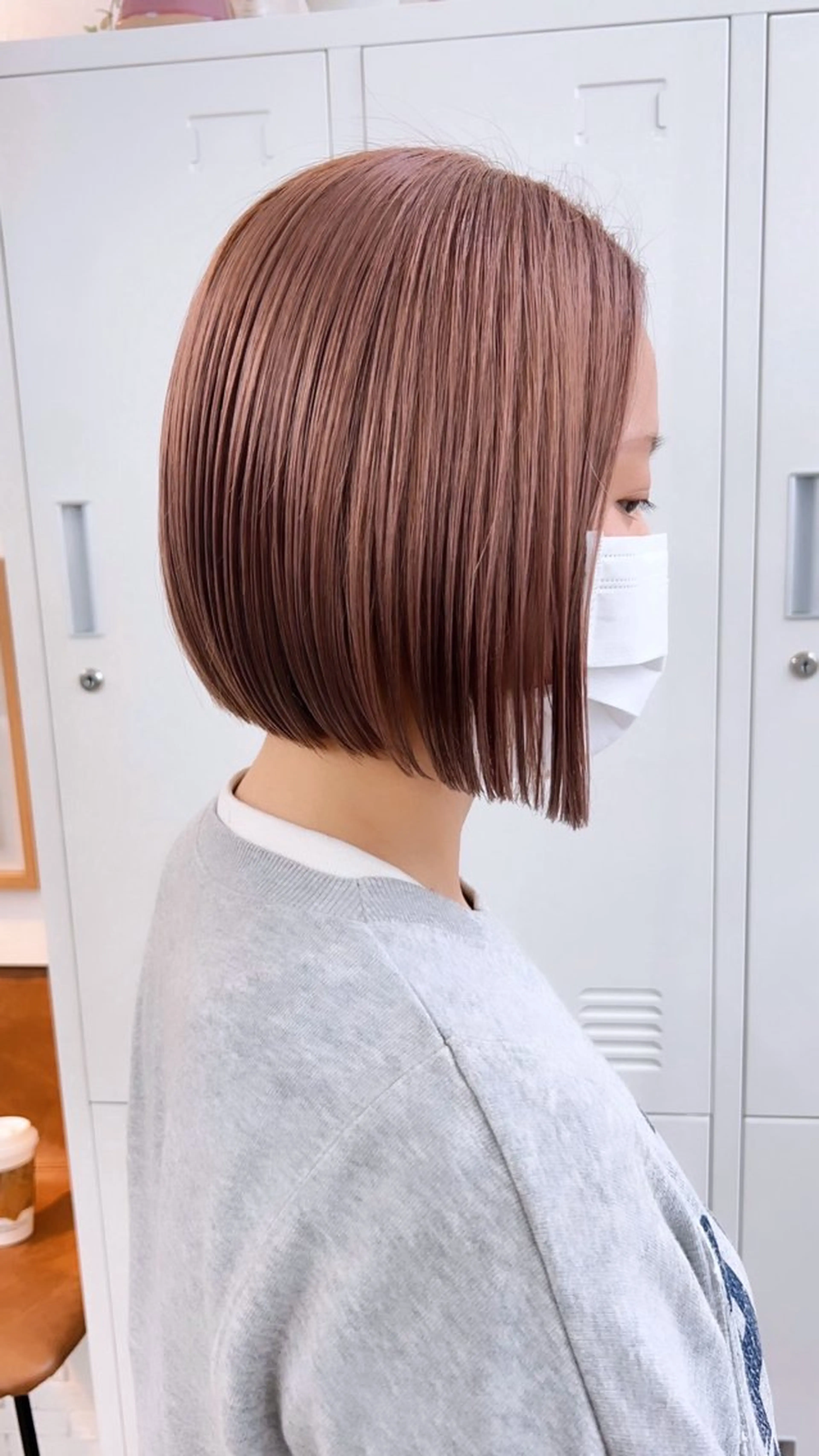 ショート 切りっぱなしボブ ボブ トリートメント カット トリートメント ✨髪質改善✨原宿 えのもと　はなのヘアスタイル