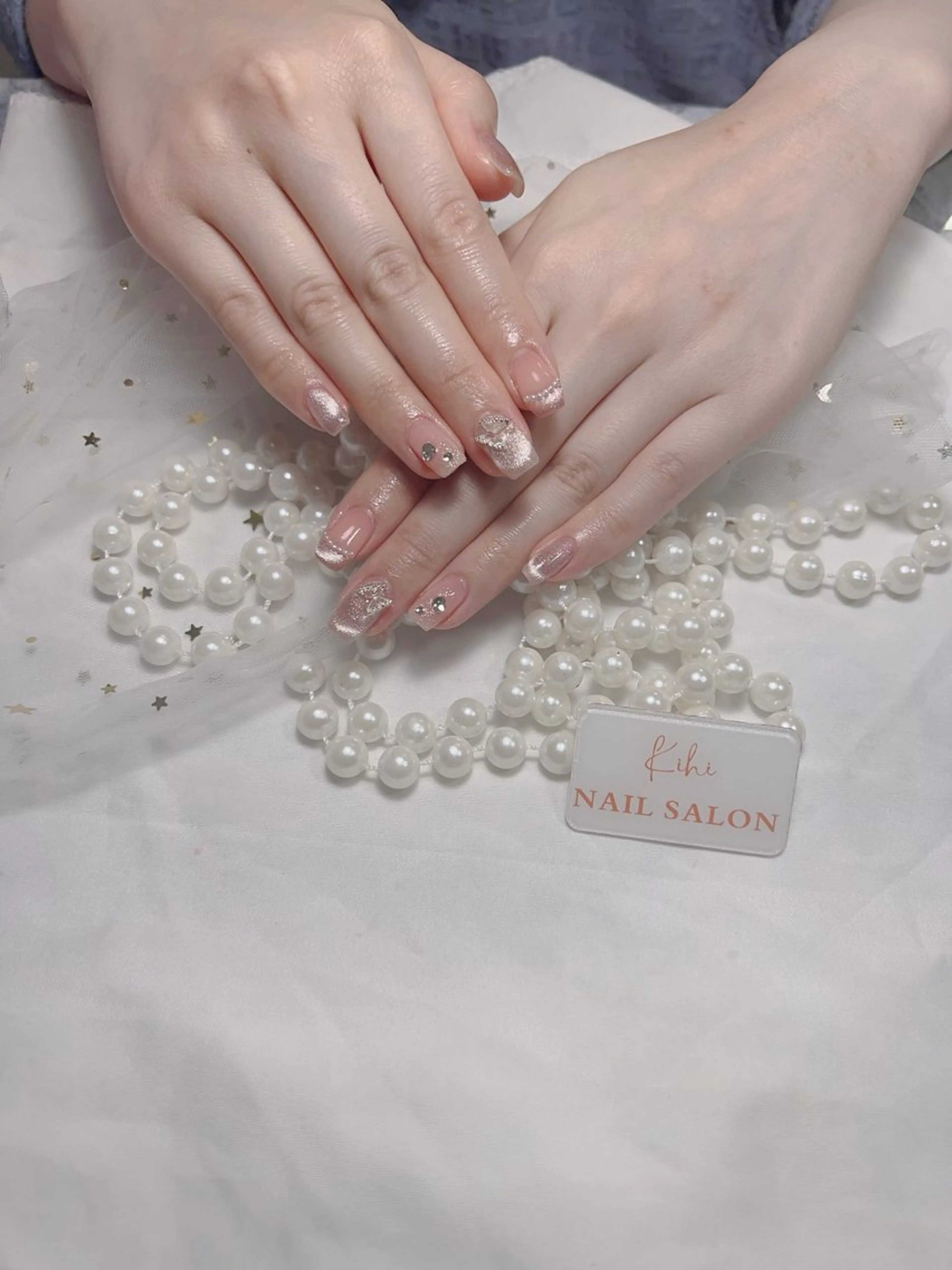 ネイル アートネイル フレンチネイル ジェルネイル グラデーション 韓国ネイル ハンドネイル ハンドケア さくら💮💮 【オフ無料】のネイルデザイン