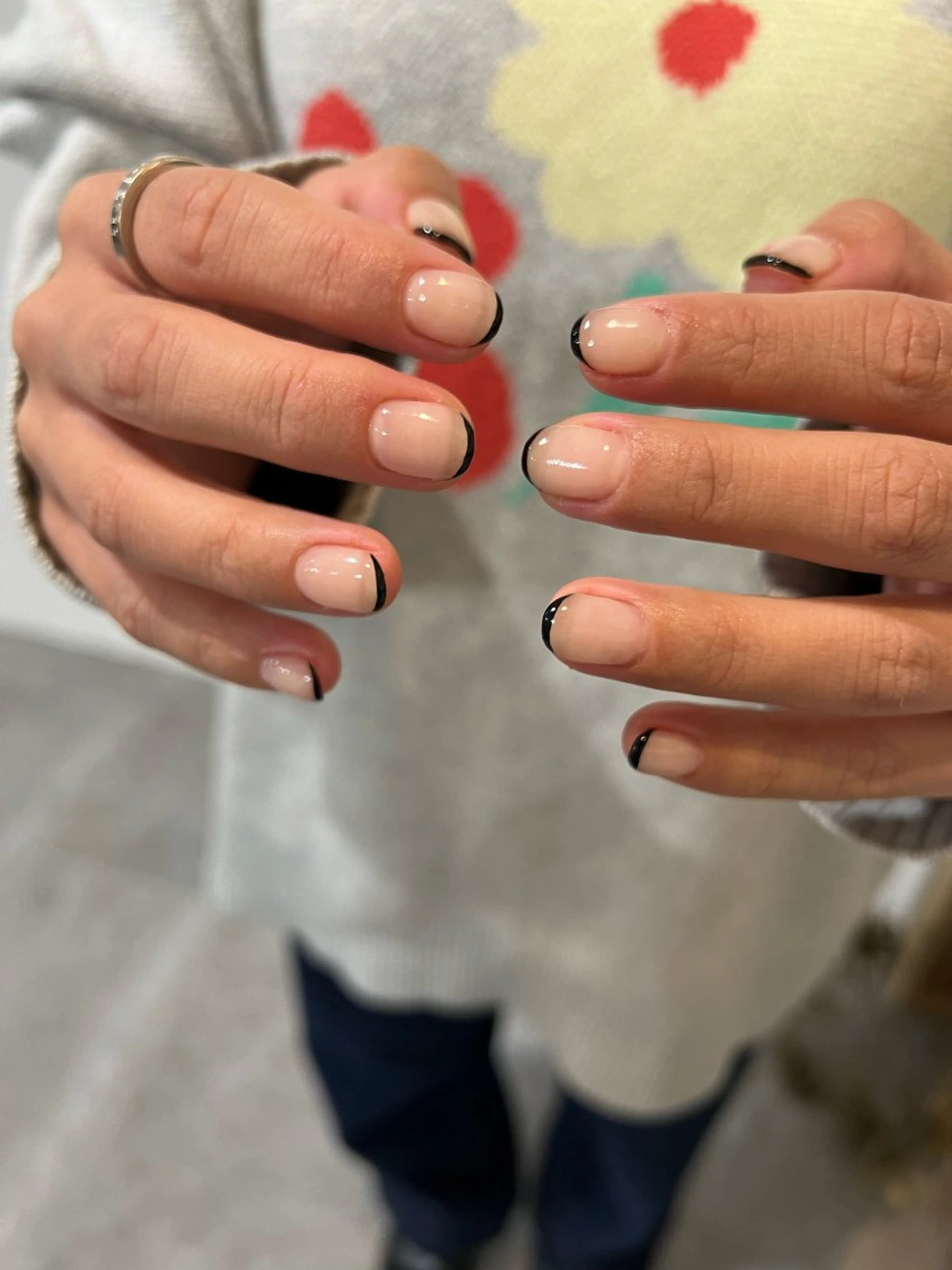 ネイル フレンチネイル ハンドネイル miyuu 𓂃🫧‪のネイルデザイン