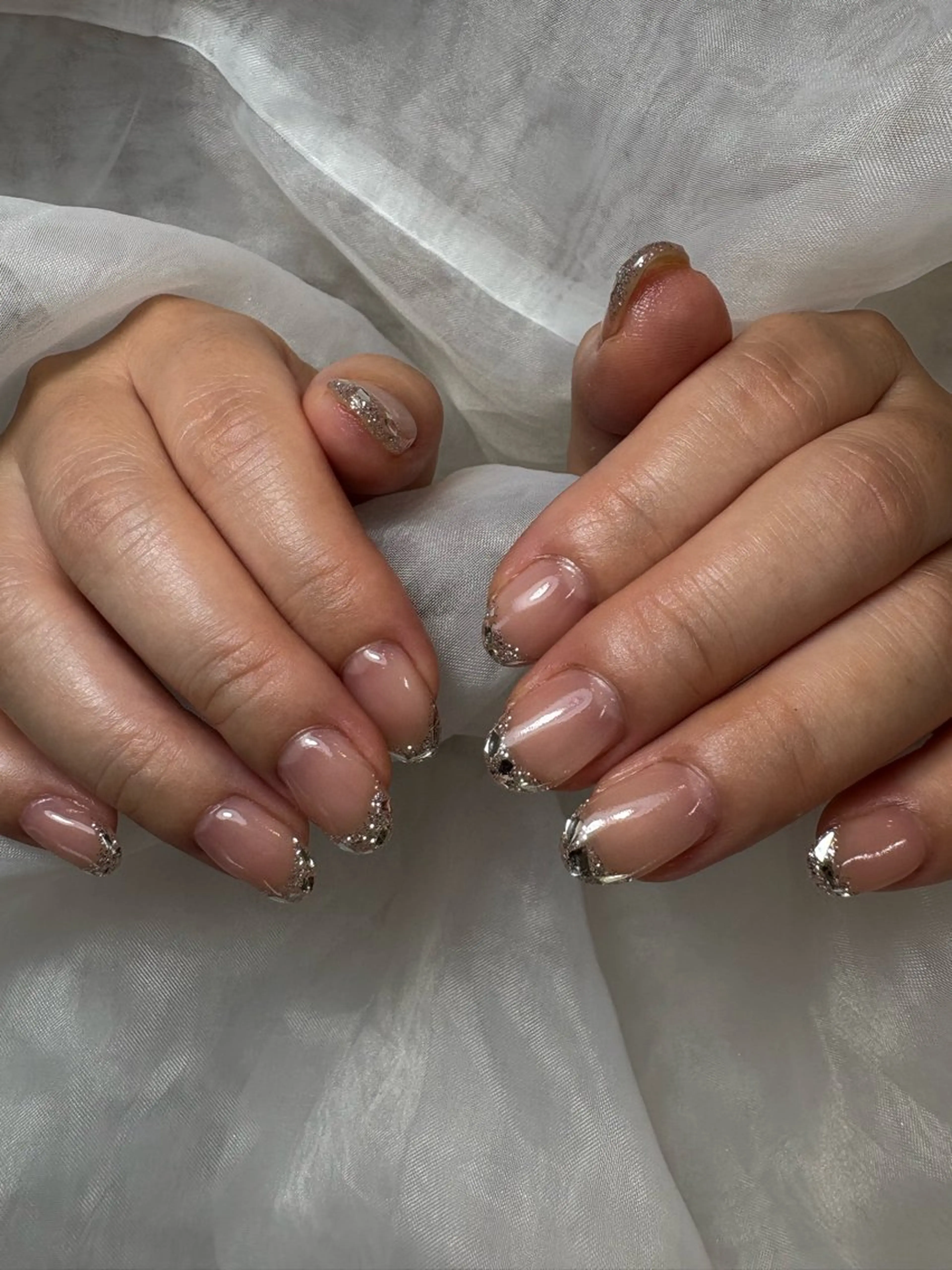 ネイル フレンチネイル ガラスフレンチ ino(リノ) mamiのネイルデザイン