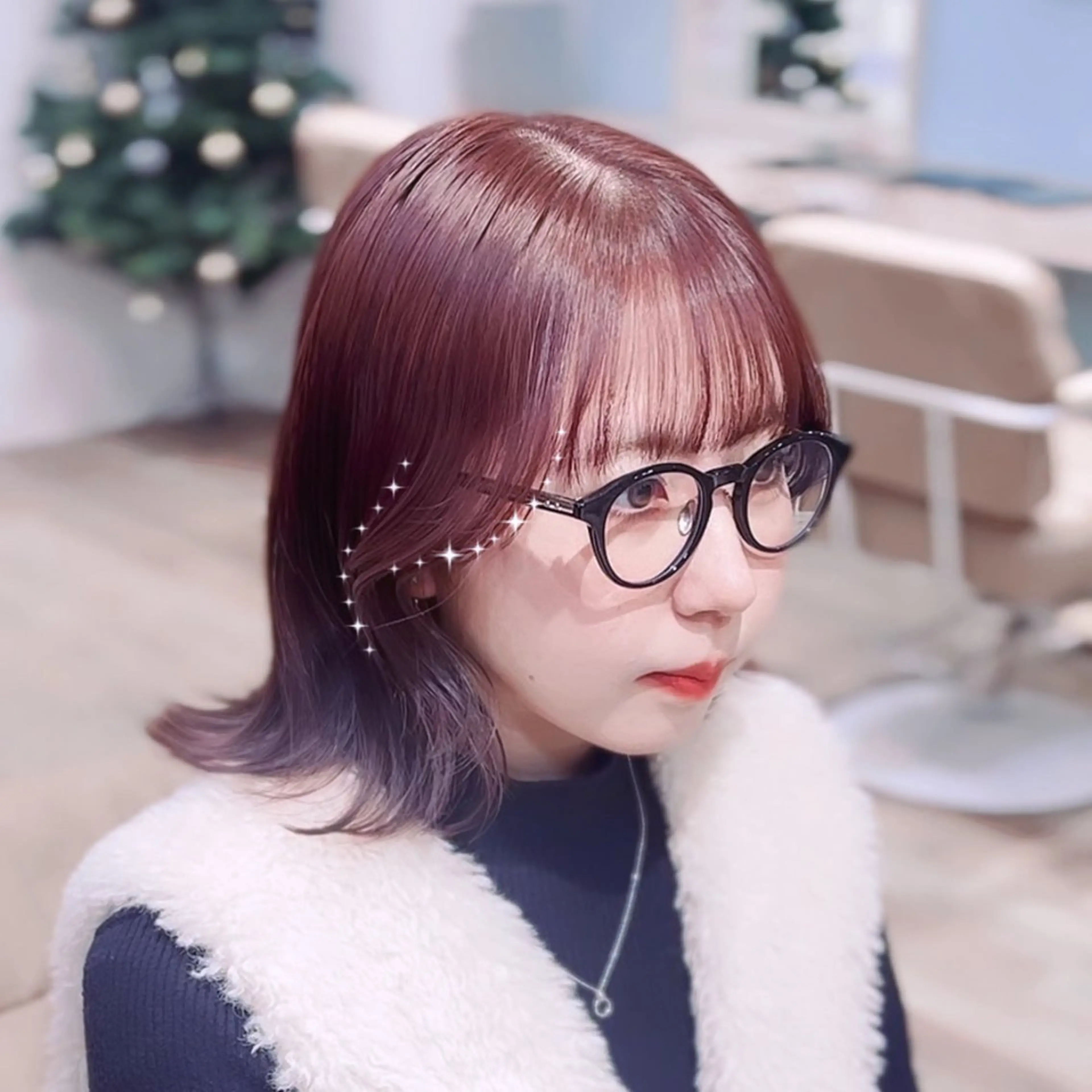 ミディアム カラー ブリーチ ブリーチなしカラー suzuka/透明感 カラー 美髪縮毛矯正のヘアスタイル