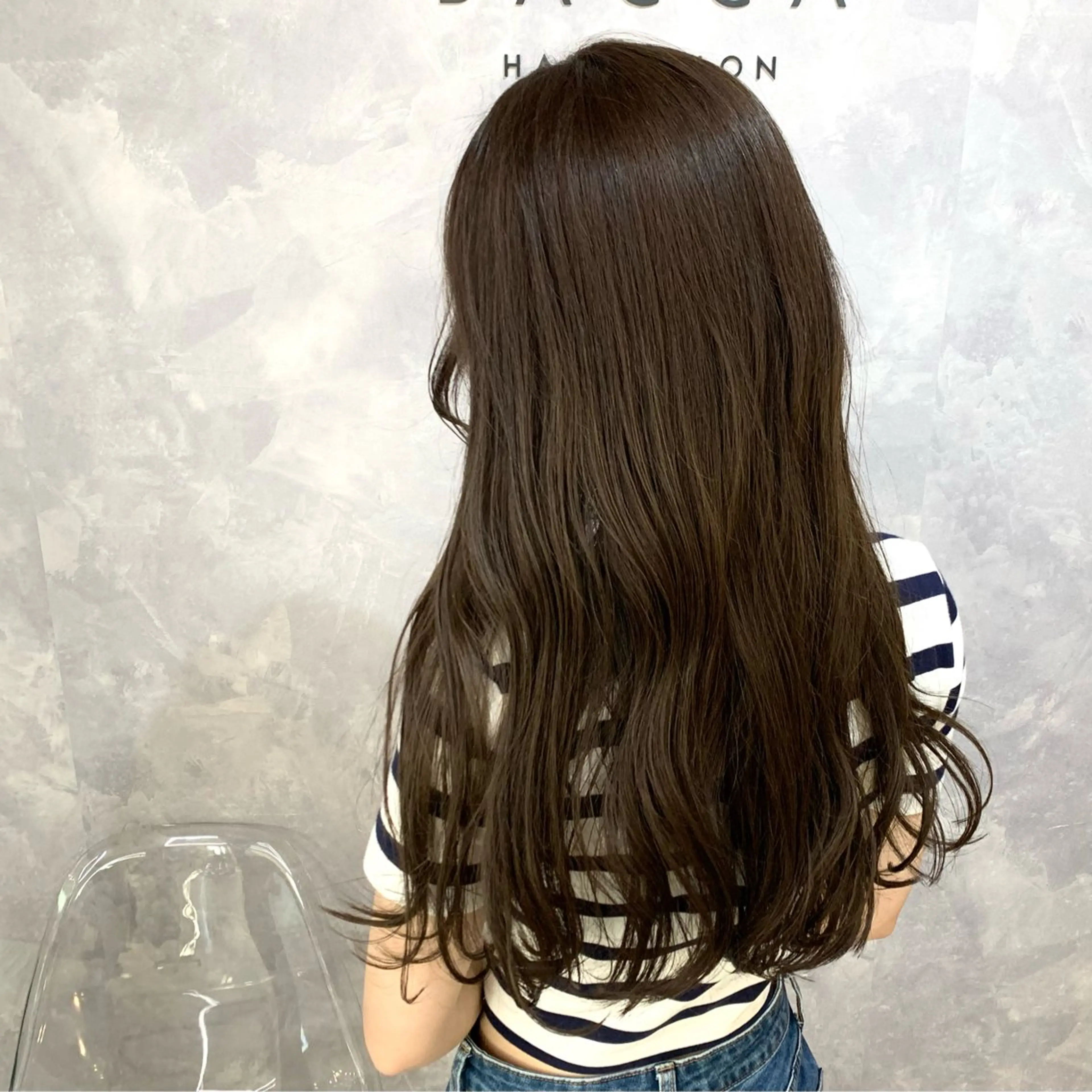 ロング カラー アッシュ アッシュグレー イルミナカラー 髪質改善 ロング 桜木町2分/くびれ /ボブ/ナチュラルのヘアスタイル