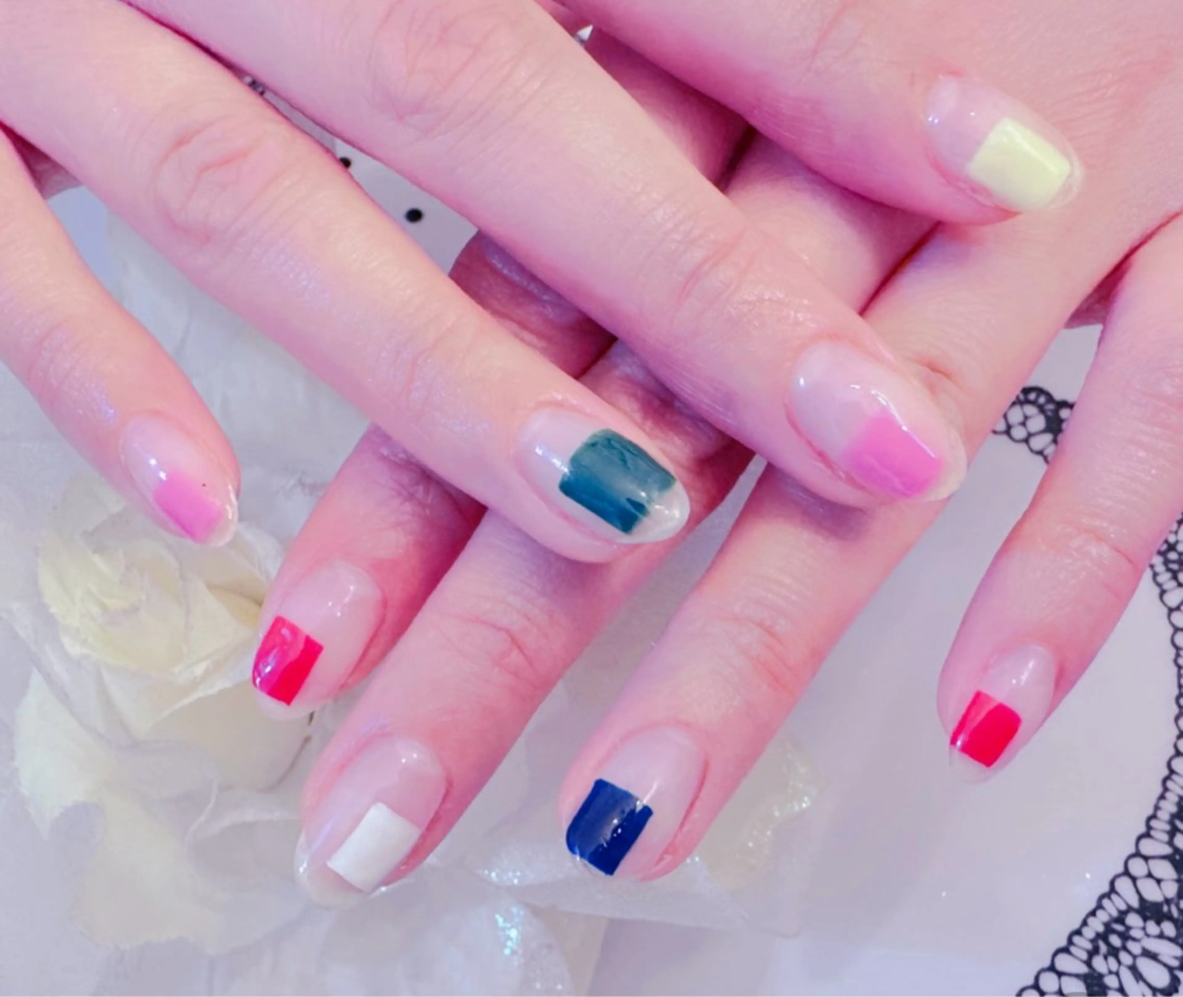 ネイル アートネイル 桜ネイル 長さ出し フラワーネイル ジェルネイル LUCIA(ルシア)所属・LUCIA 南柏ネイルサロンのネイルデザイン